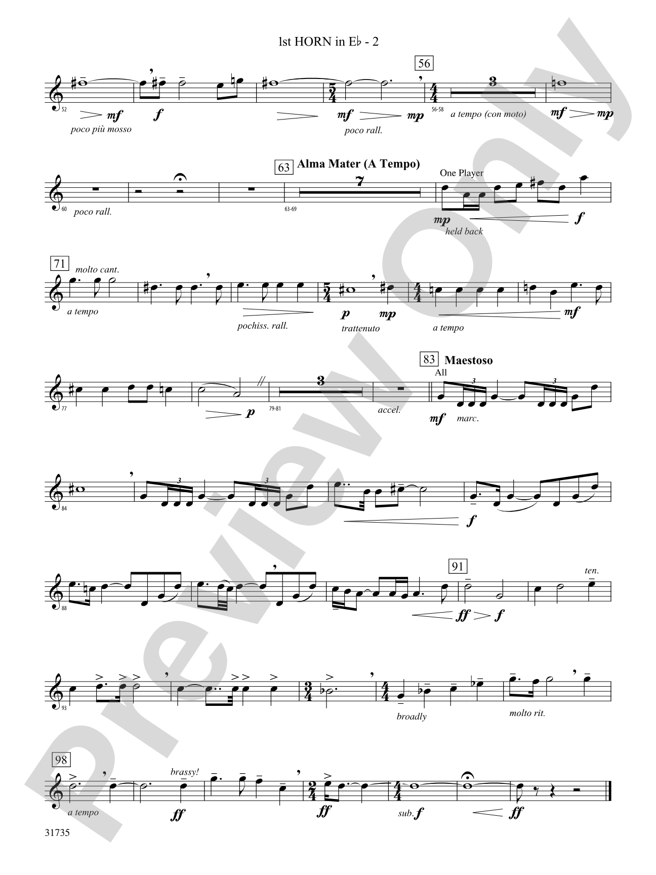 Heartland Sketches: (wp) 1st Horn in E-flat