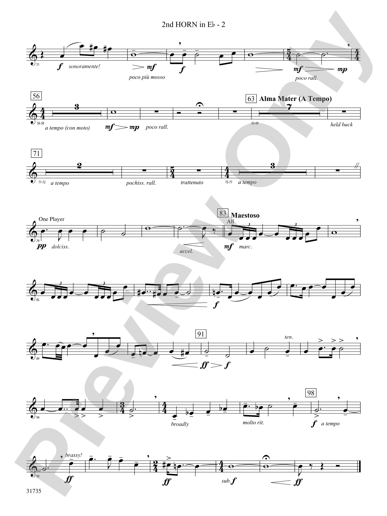 Heartland Sketches: (wp) 2nd Horn in E-flat