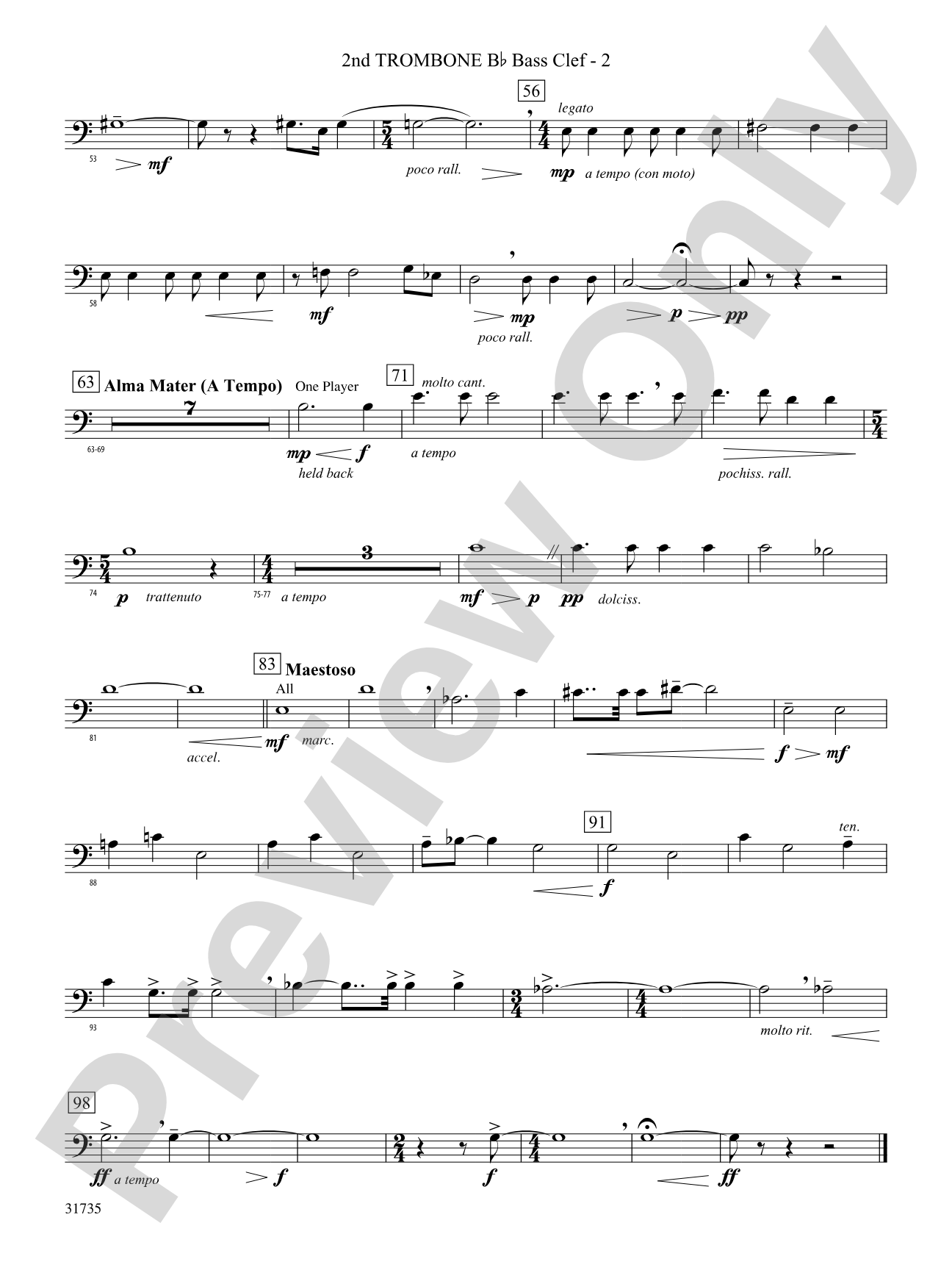 Heartland Sketches: (wp) 2nd B-flat Trombone B.C.