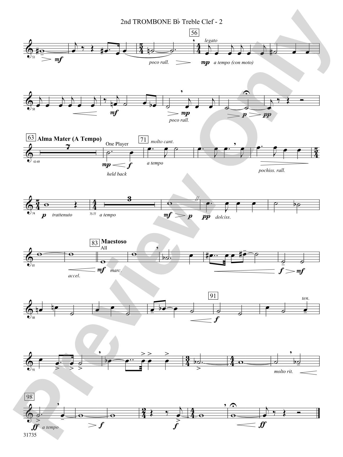 Heartland Sketches: (wp) 2nd B-flat Trombone T.C.
