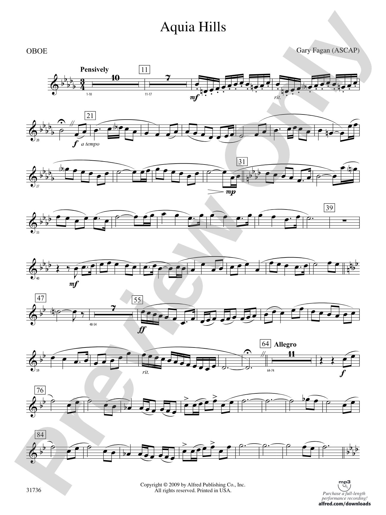 Aquia Hills: Oboe