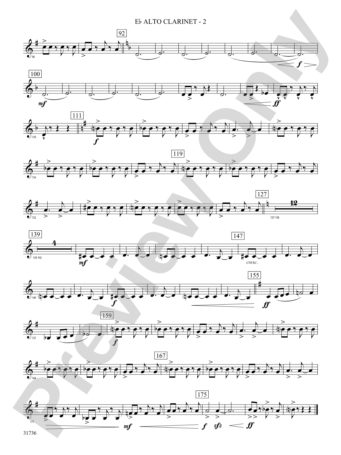 Aquia Hills: (wp) E-flat Alto Clarinet