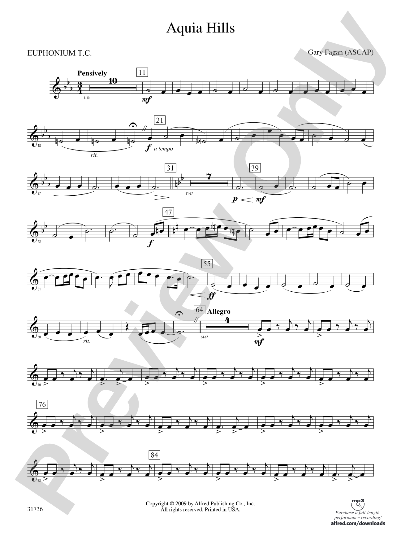 Aquia Hills: (wp) Baritone T.C.