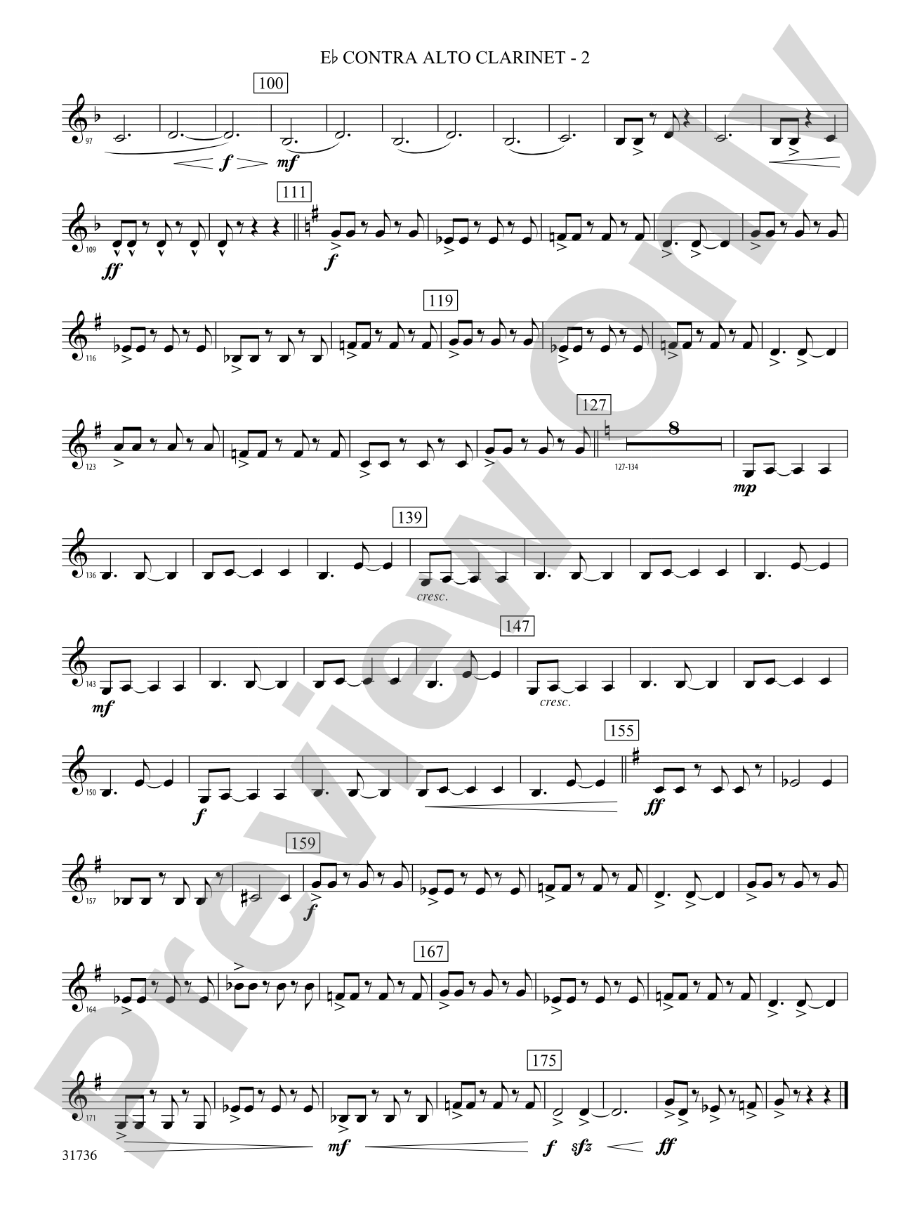 Aquia Hills: (wp) E-flat Contrabass Clarinet