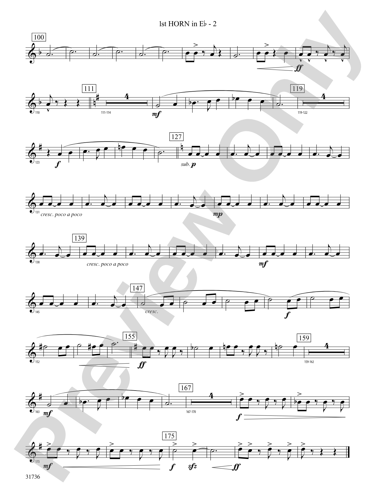 Aquia Hills: (wp) 1st Horn in E-flat