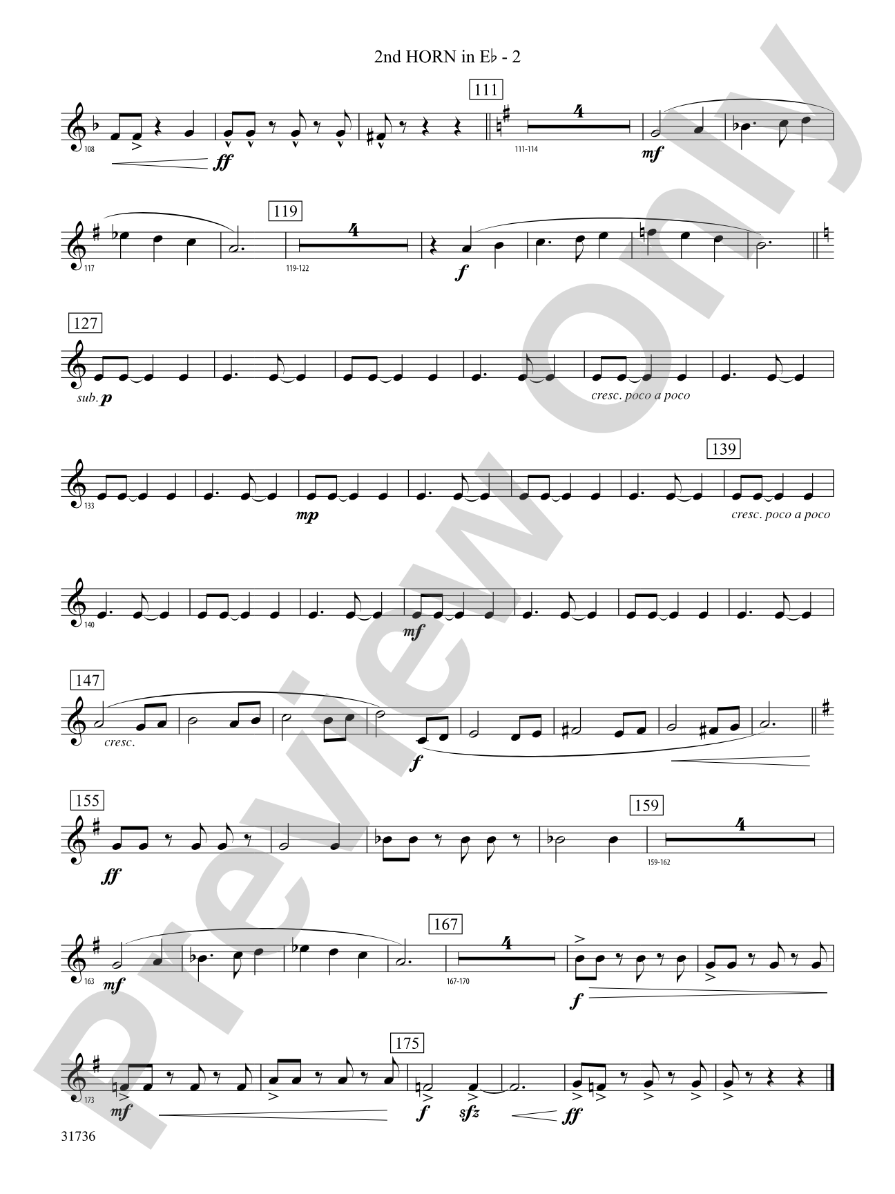 Aquia Hills: (wp) 2nd Horn in E-flat