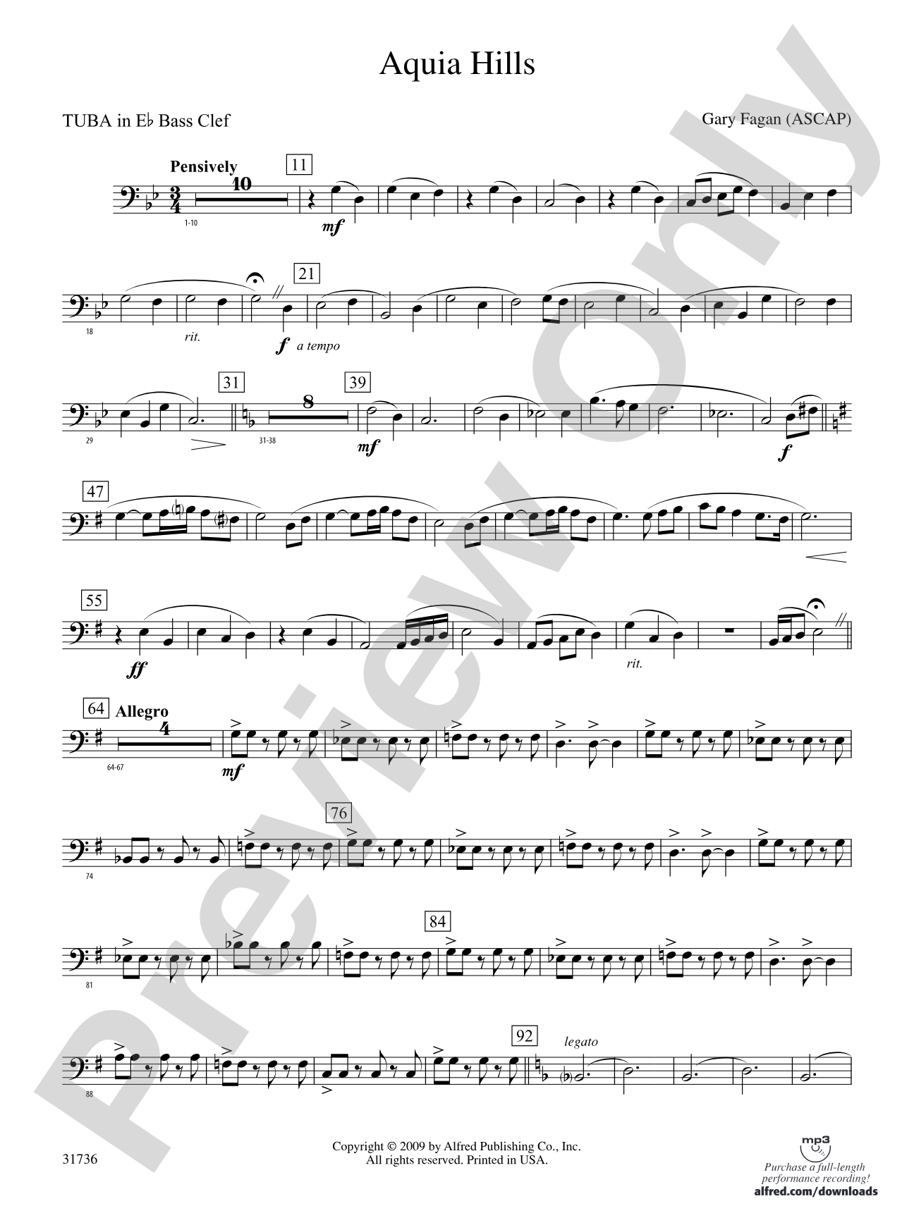 Aquia Hills: (wp) E-flat Tuba B.C.