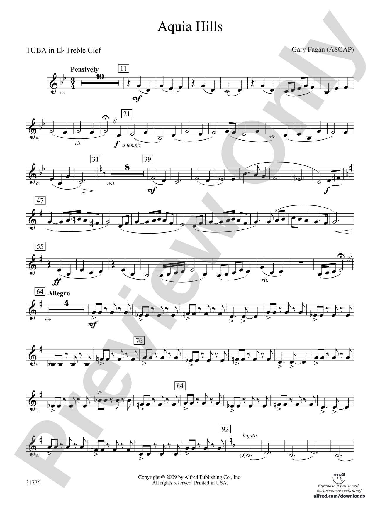 Aquia Hills: (wp) E-flat Tuba T.C.