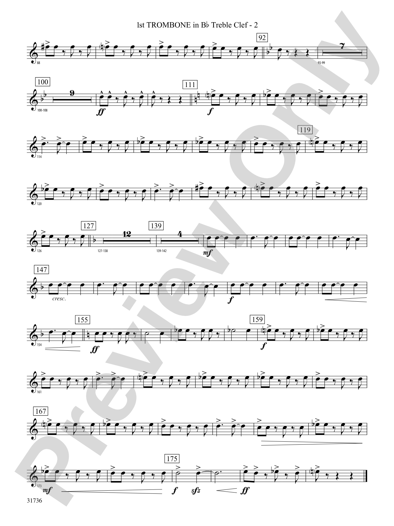 Aquia Hills: (wp) 1st B-flat Trombone T.C.