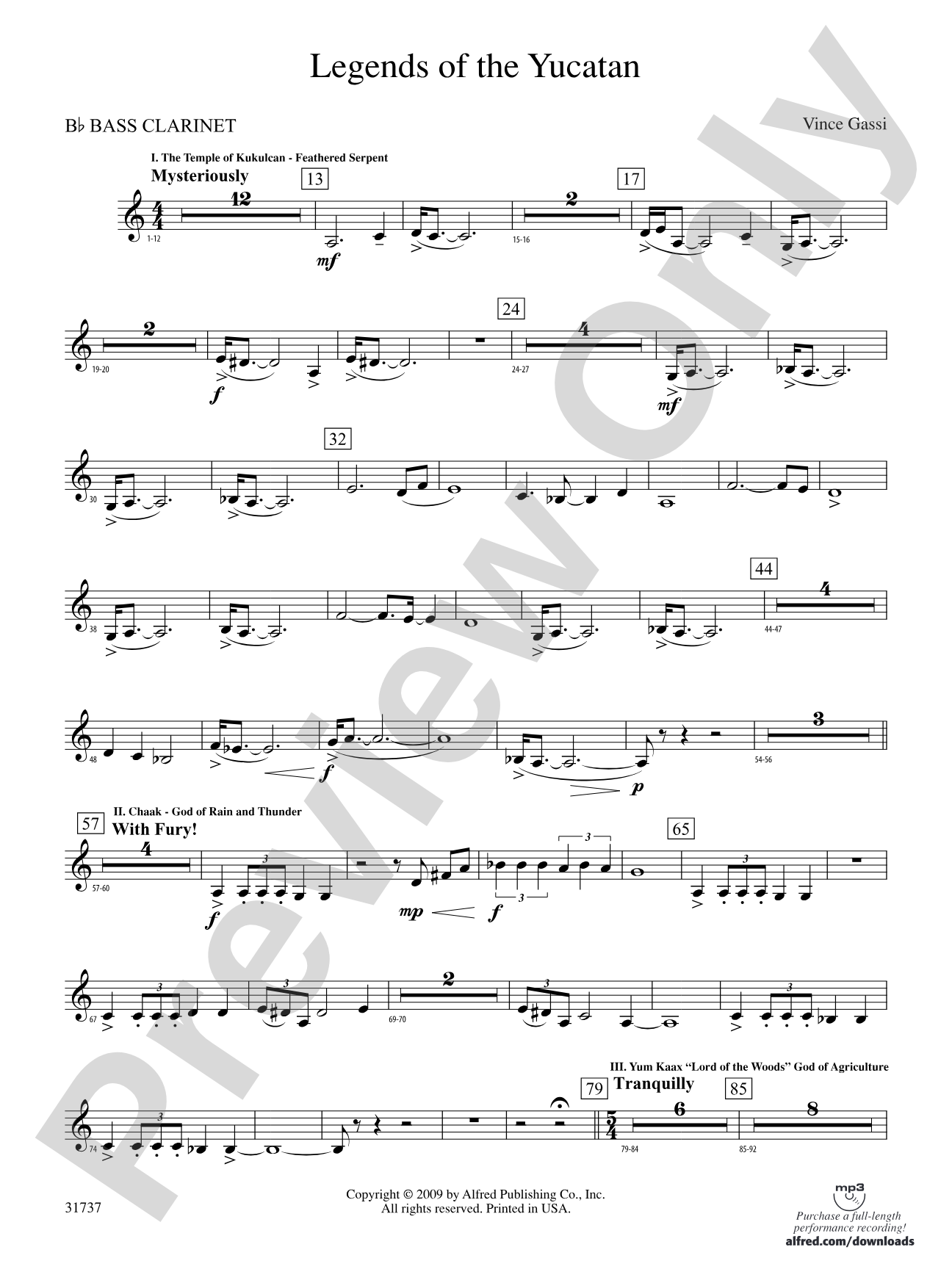 Legends of the Yucatan: B-flat Bass Clarinet
