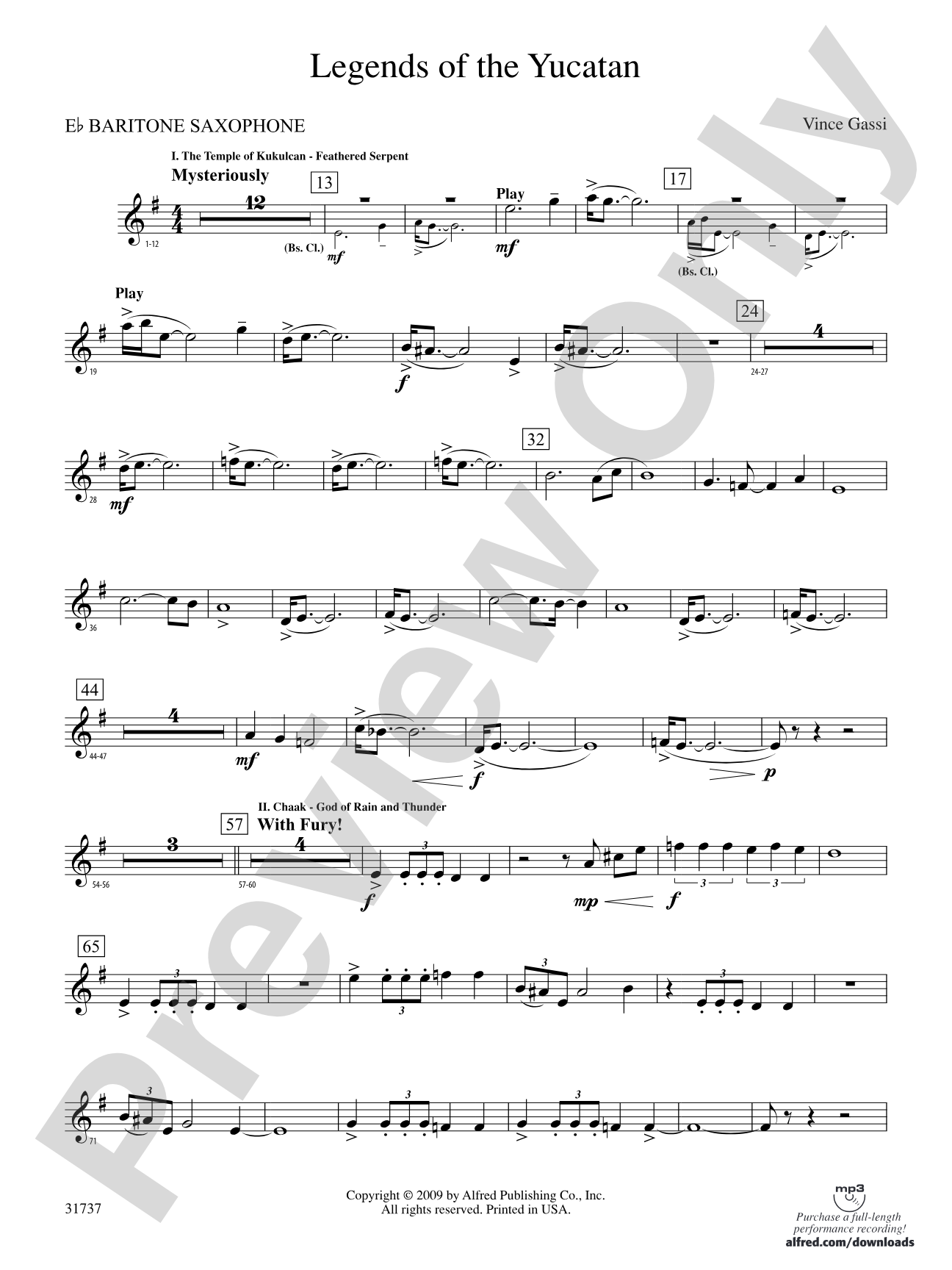 Legends of the Yucatan: E-flat Baritone Saxophone