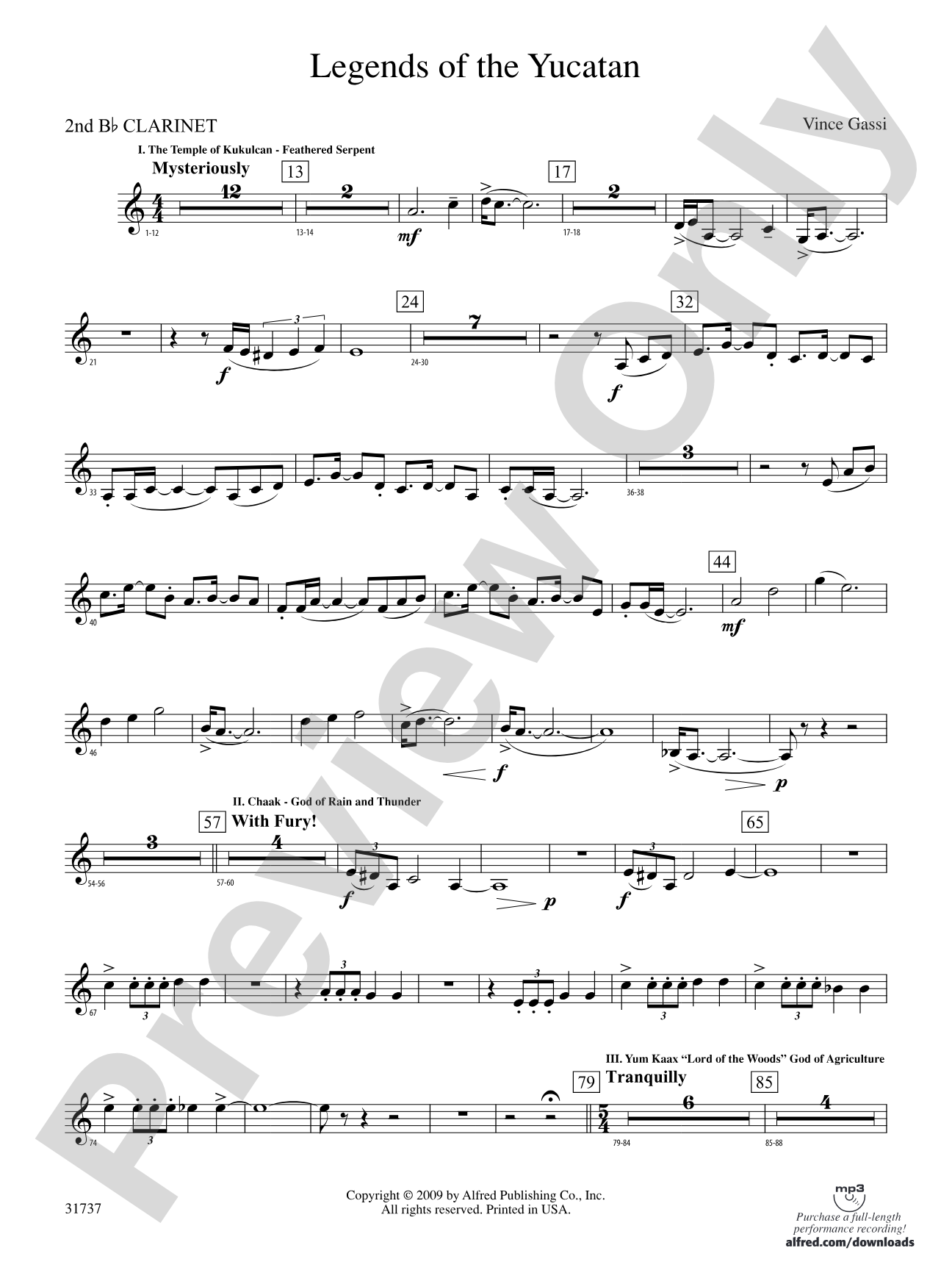Legends of the Yucatan: 2nd B-flat Clarinet