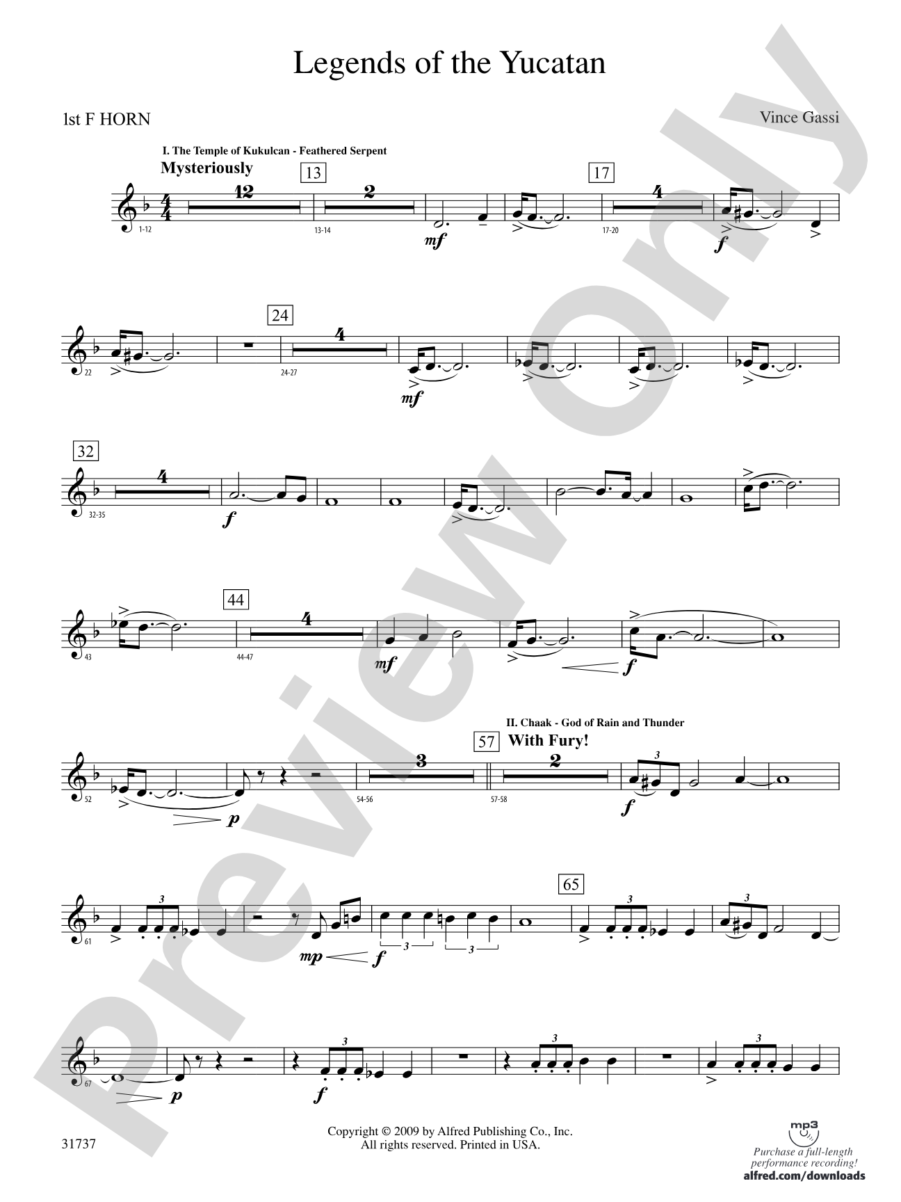 Legends of the Yucatan: 1st F Horn
