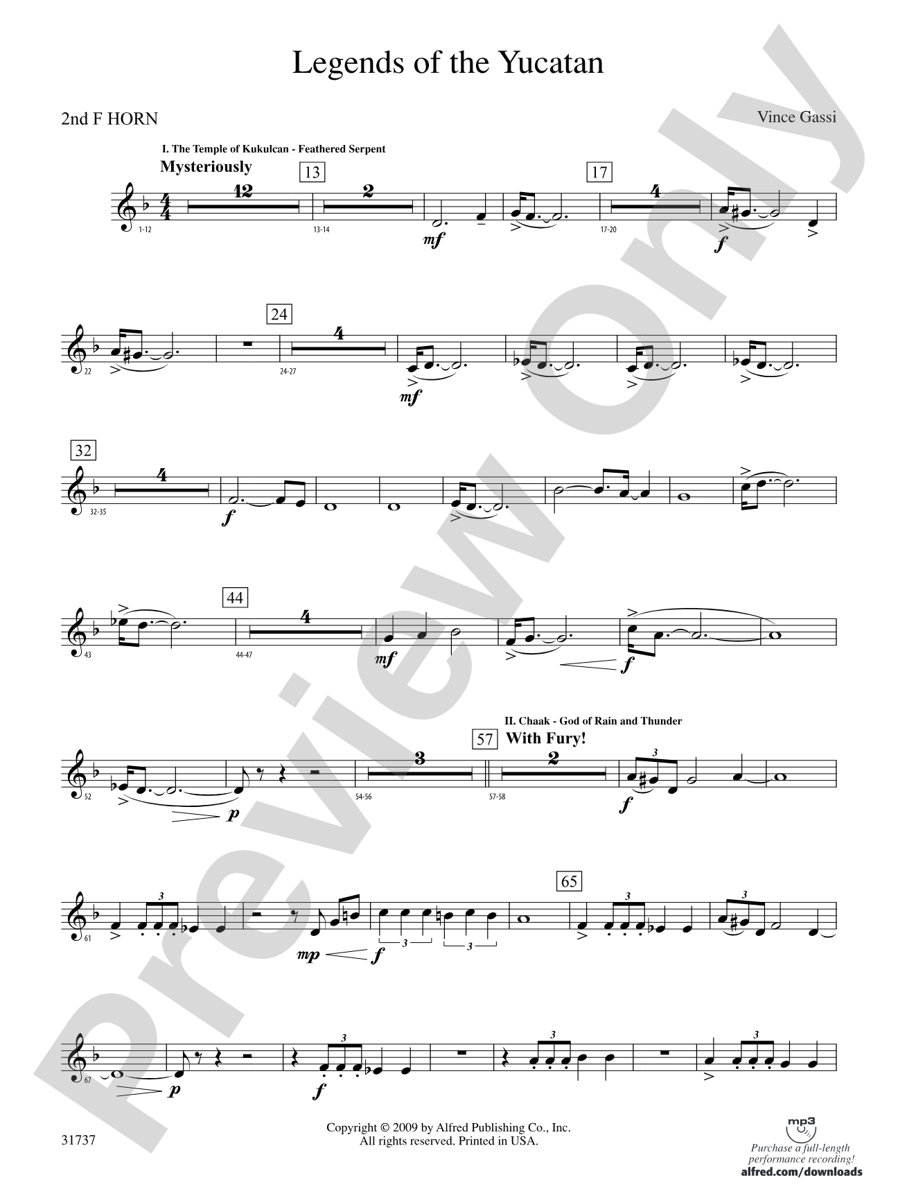 Legends of the Yucatan: 2nd F Horn