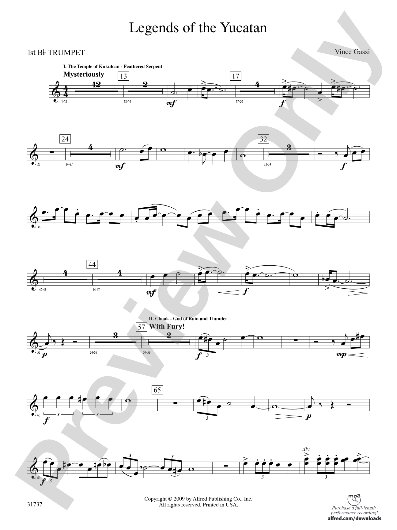 Legends of the Yucatan: 1st B-flat Trumpet