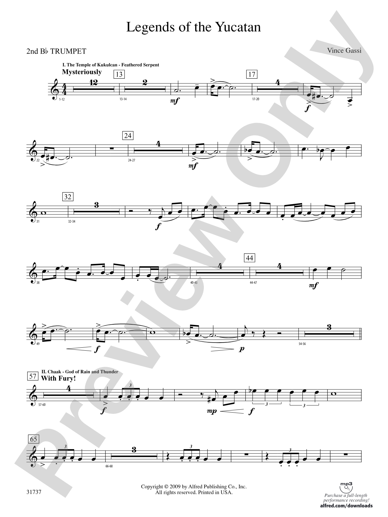 Legends of the Yucatan: 2nd B-flat Trumpet