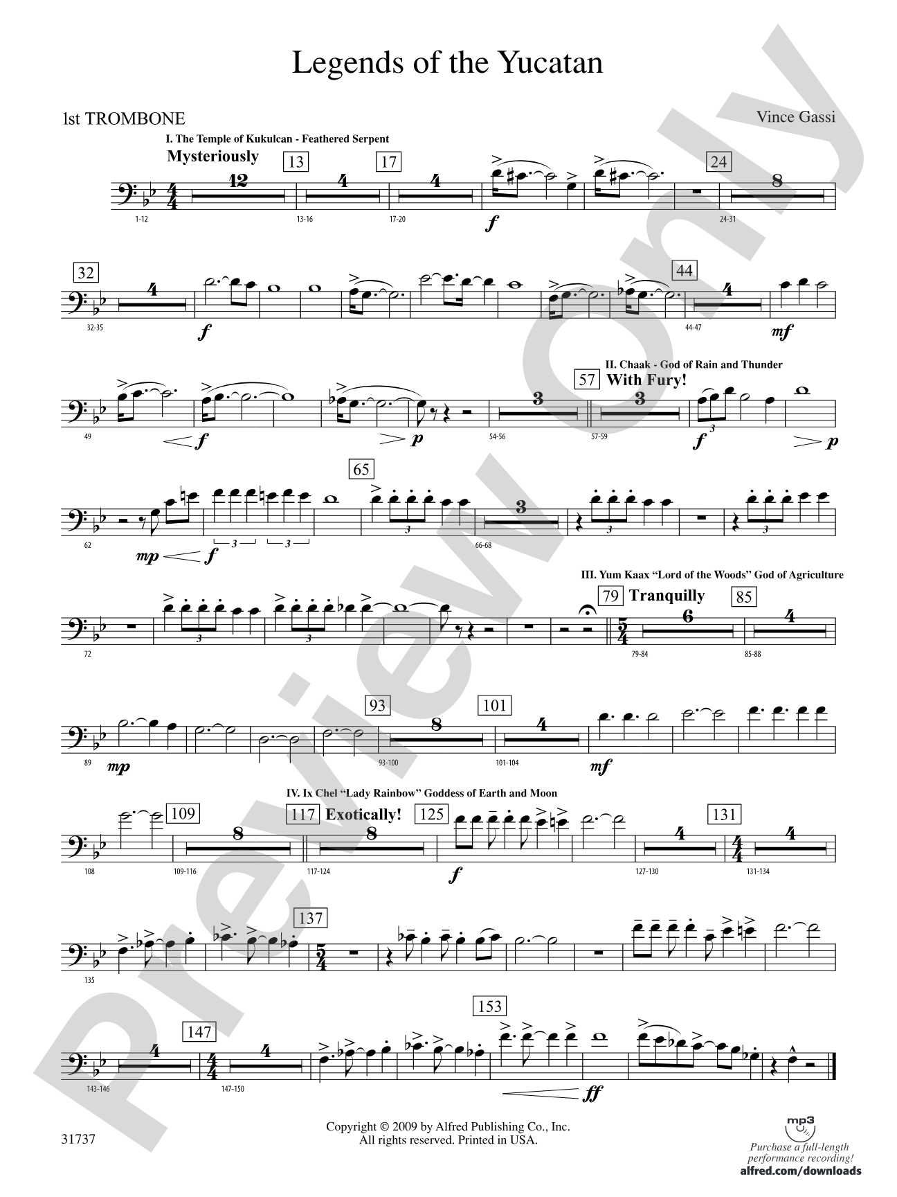 Legends of the Yucatan: 1st Trombone