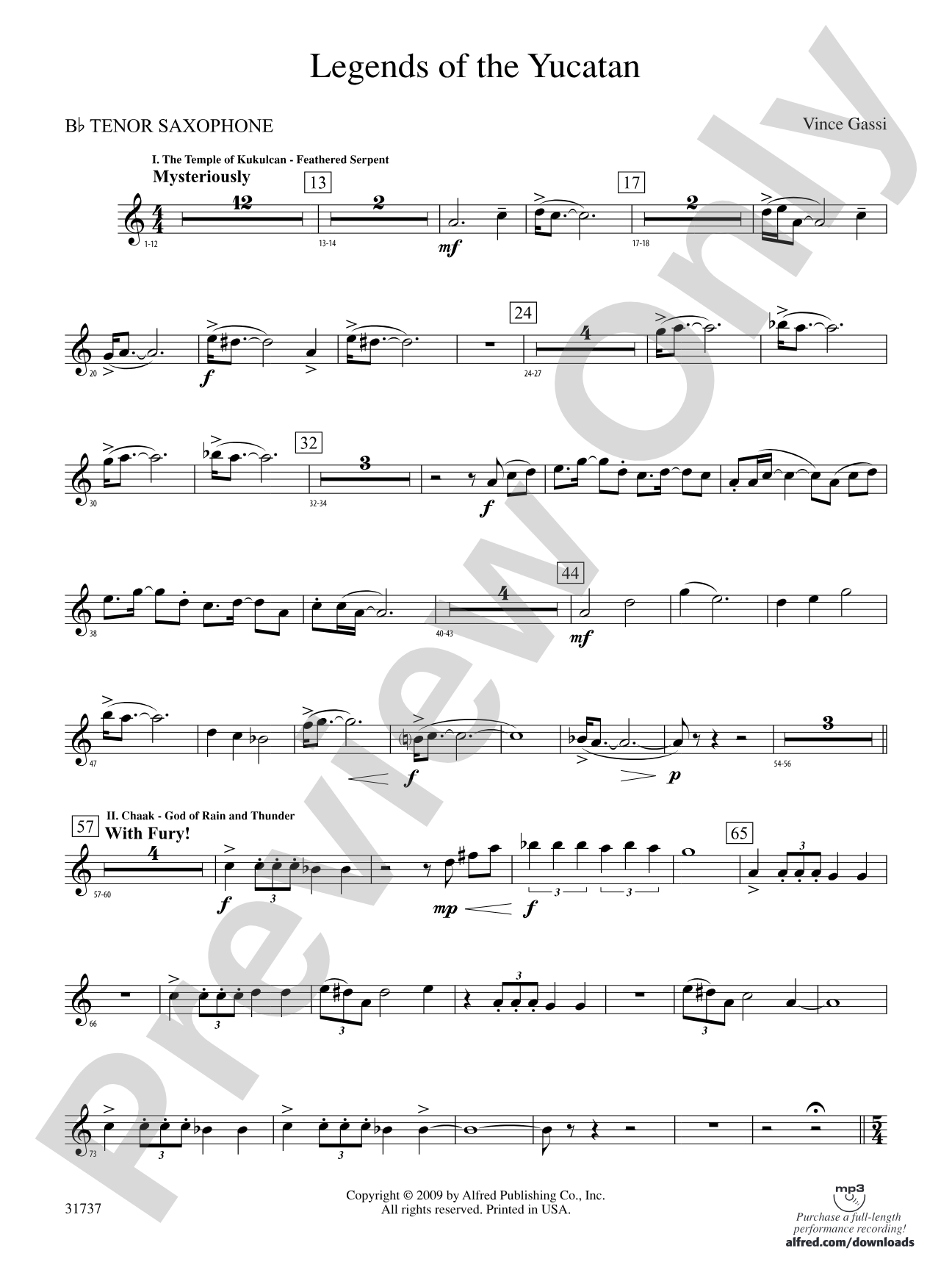 Legends of the Yucatan: B-flat Tenor Saxophone