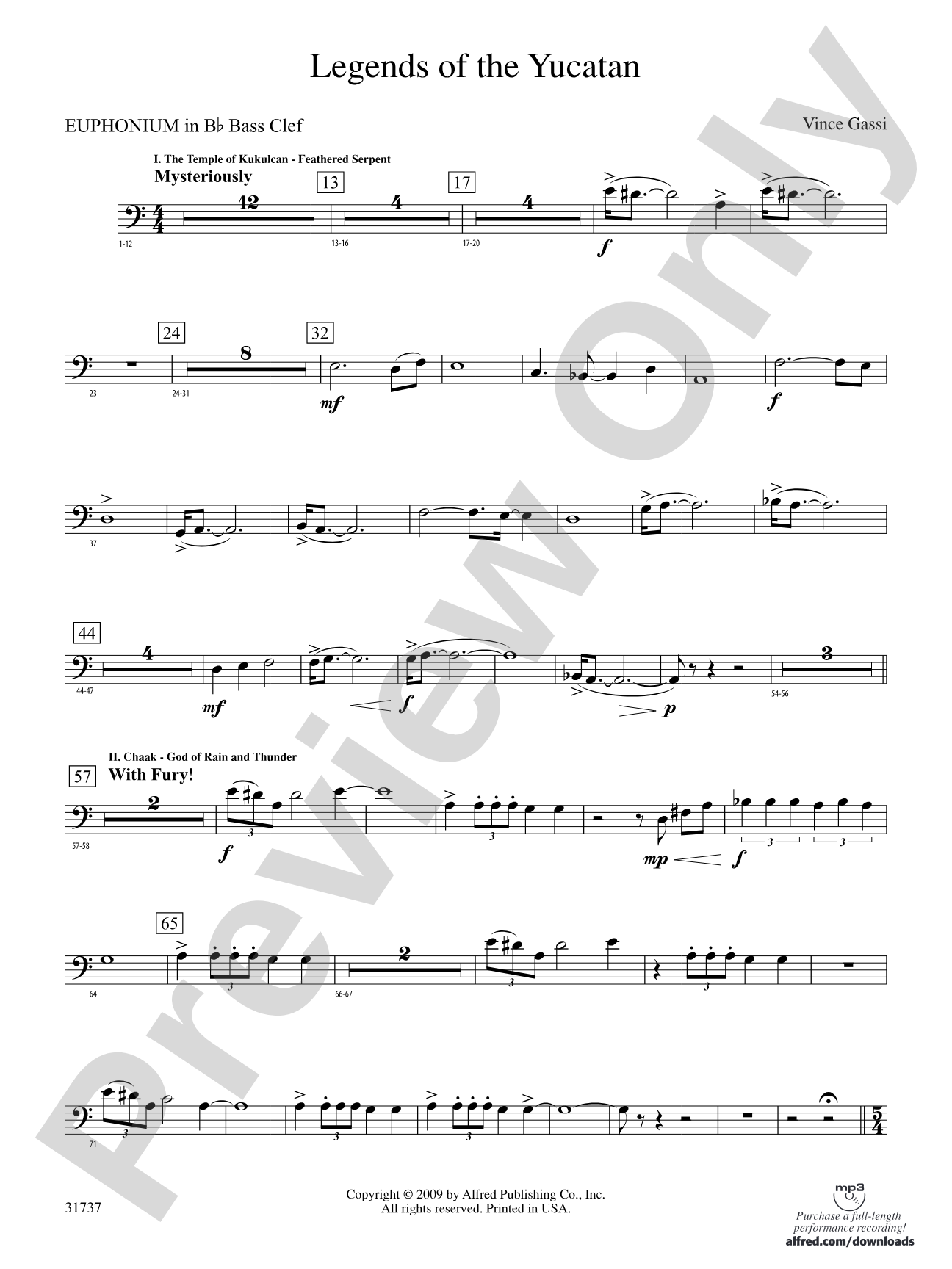 Legends of the Yucatan: (wp) B-flat Baritone B.C.