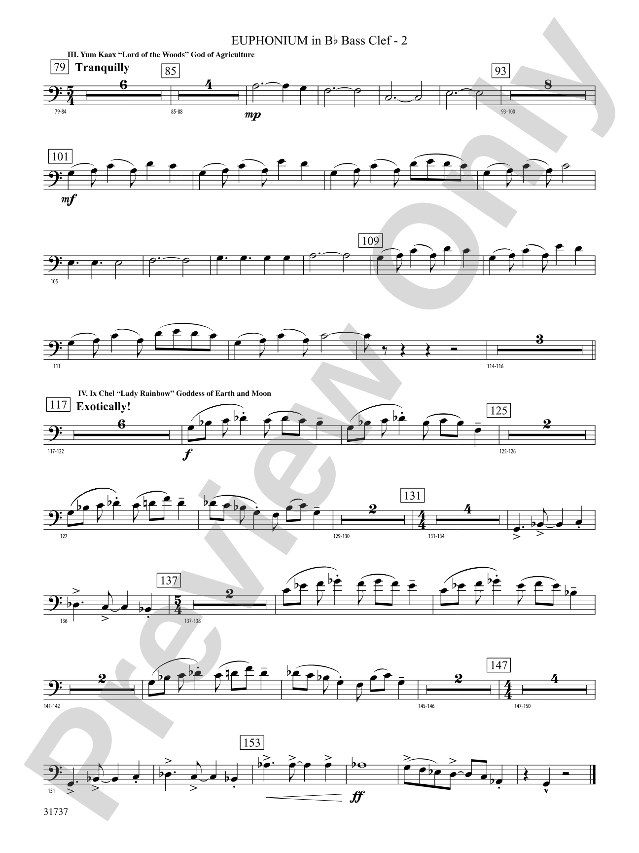 Legends of the Yucatan: (wp) B-flat Baritone B.C.