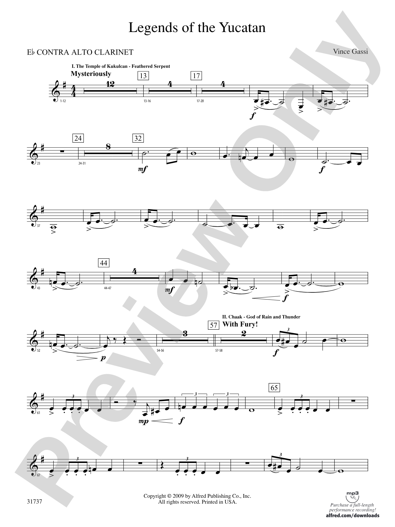 Legends of the Yucatan: (wp) E-flat Contrabass Clarinet