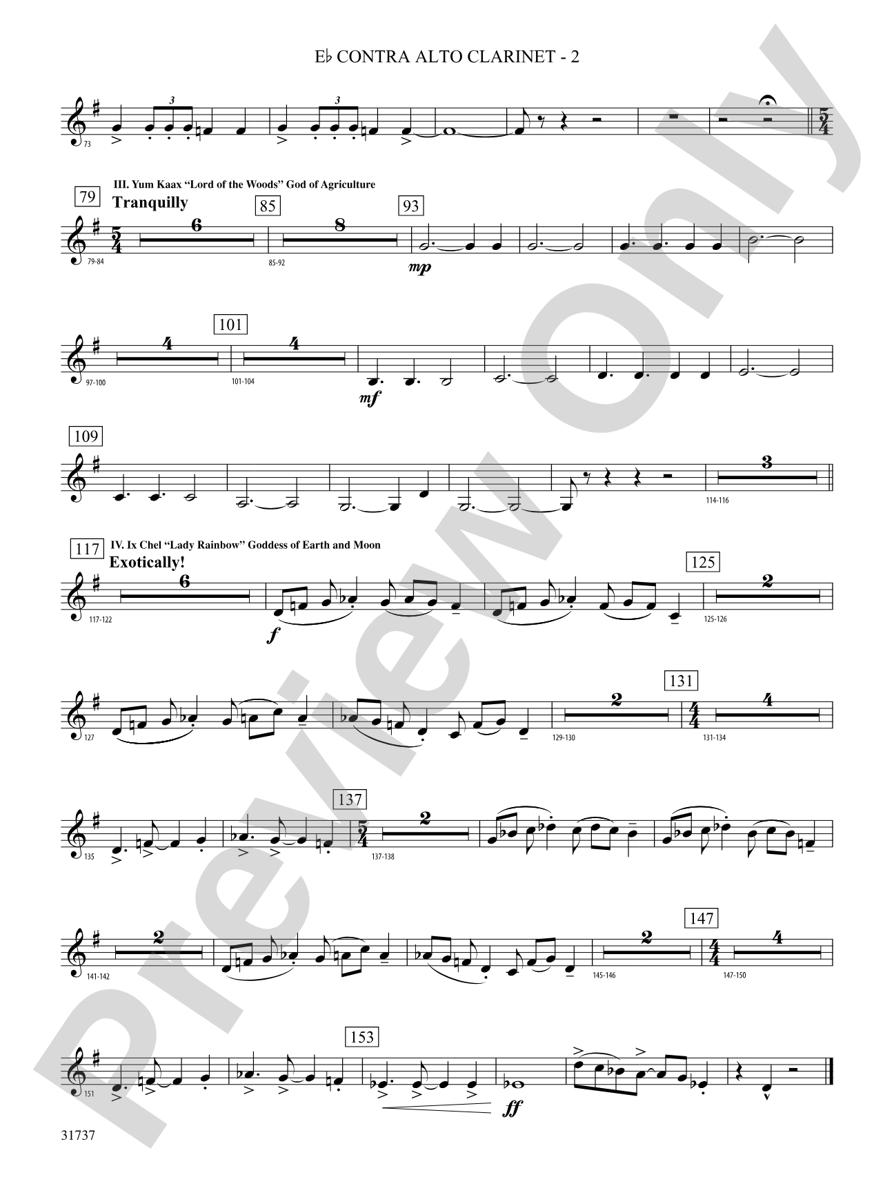 Legends of the Yucatan: (wp) E-flat Contrabass Clarinet
