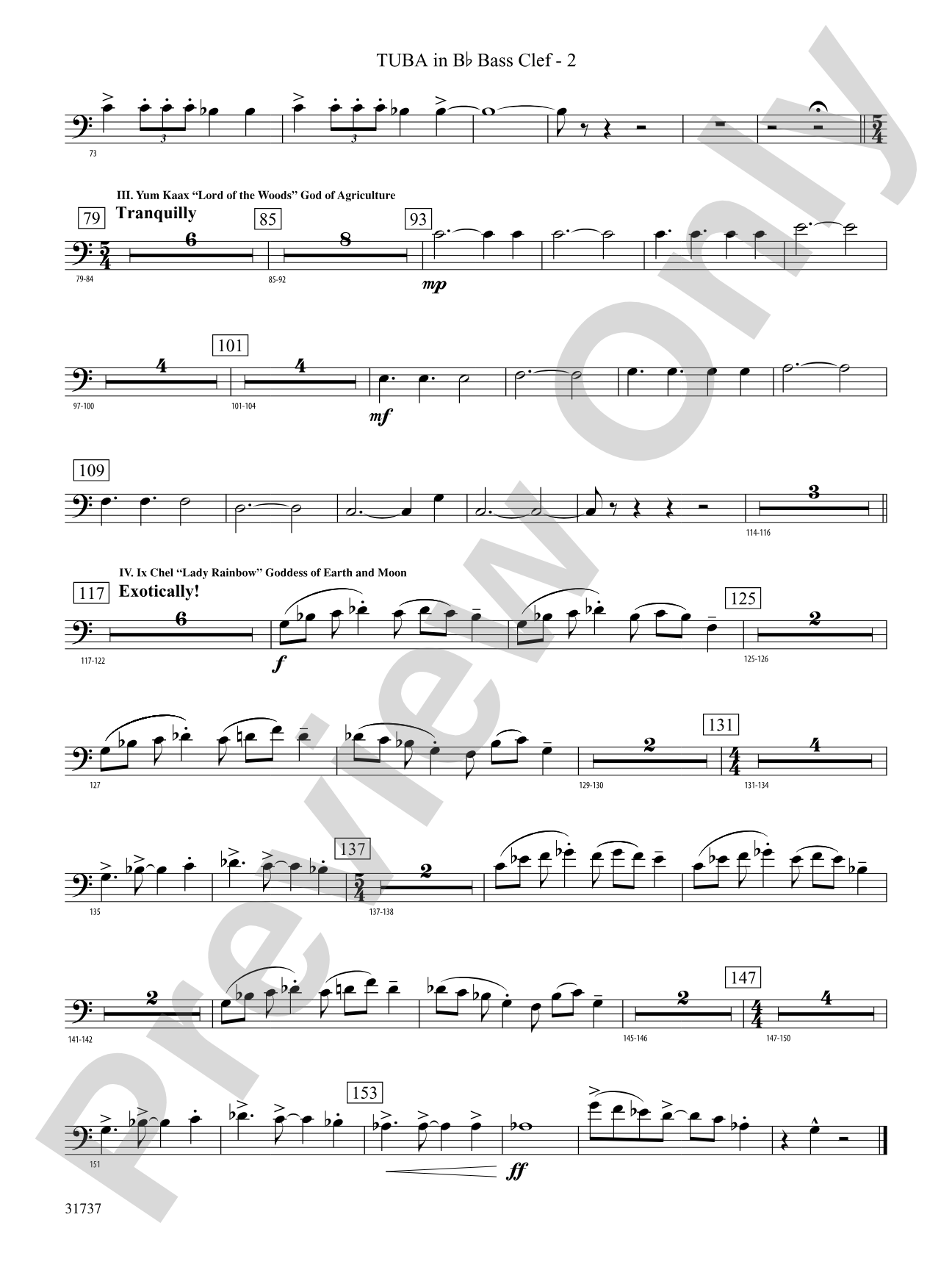 Legends of the Yucatan: (wp) B-flat Tuba B.C.