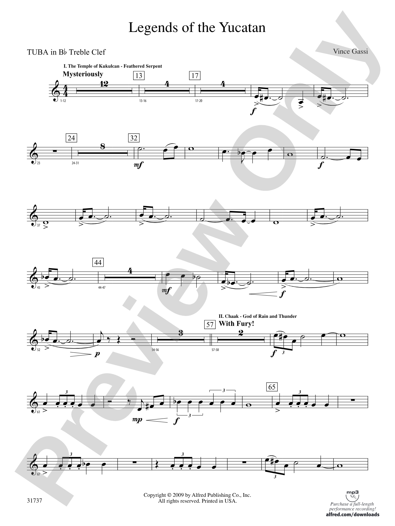 Legends of the Yucatan: (wp) B-flat Tuba T.C.