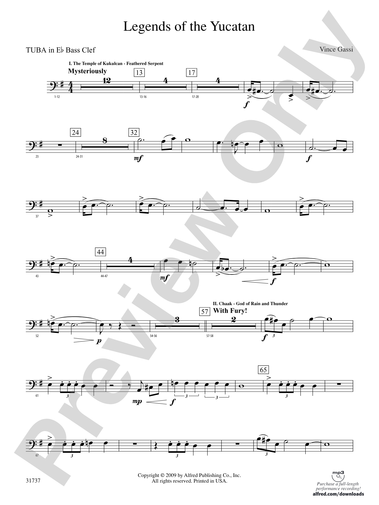 Legends of the Yucatan: (wp) E-flat Tuba B.C.