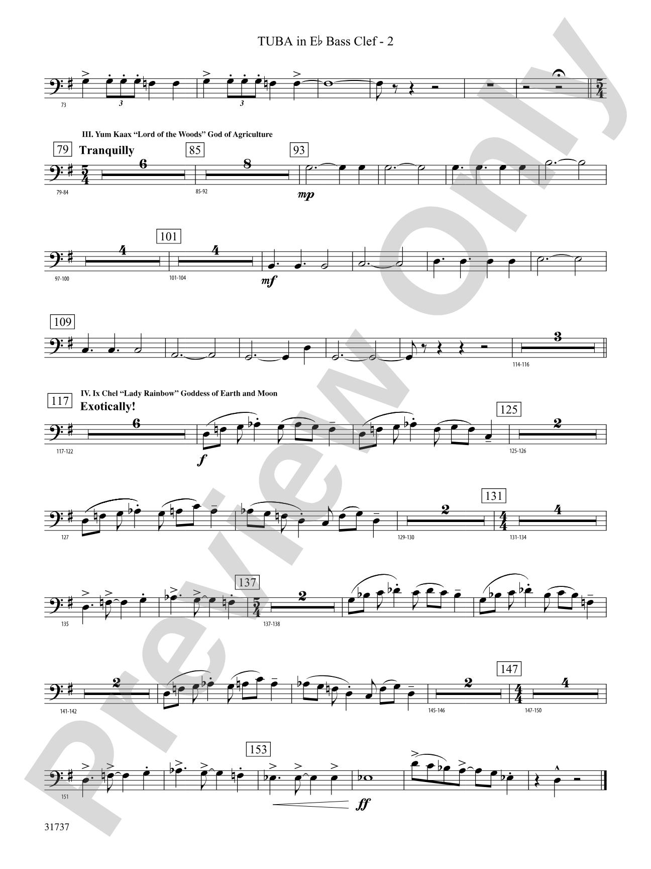Legends of the Yucatan: (wp) E-flat Tuba B.C.