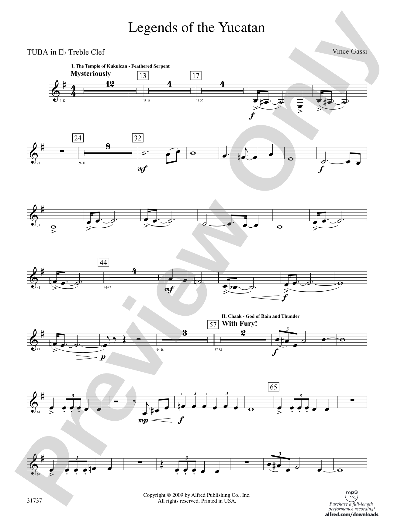 Legends of the Yucatan: (wp) E-flat Tuba T.C.