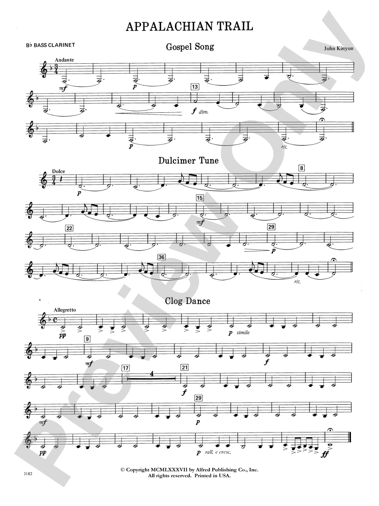 Appalachian Trail: B-flat Bass Clarinet