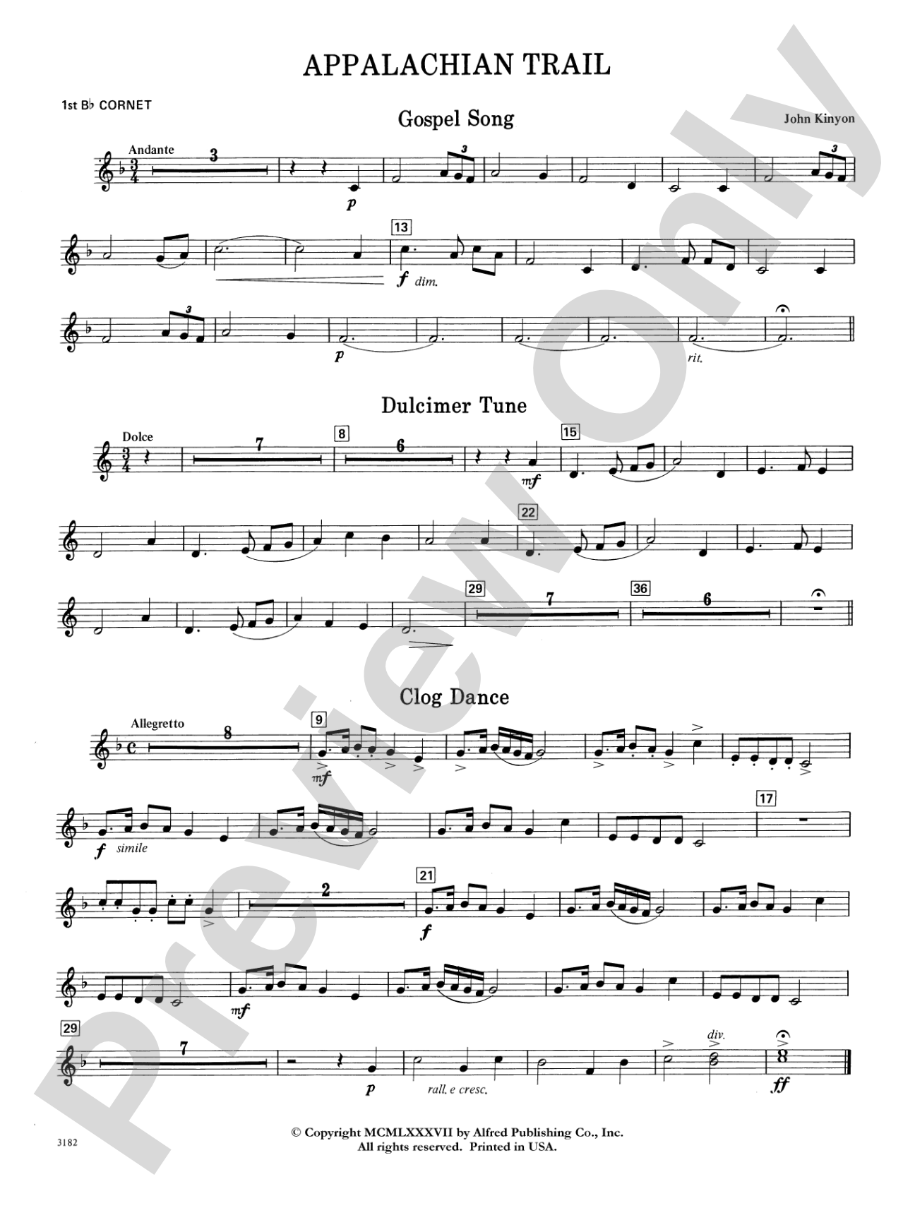 Appalachian Trail: 1st B-flat Cornet
