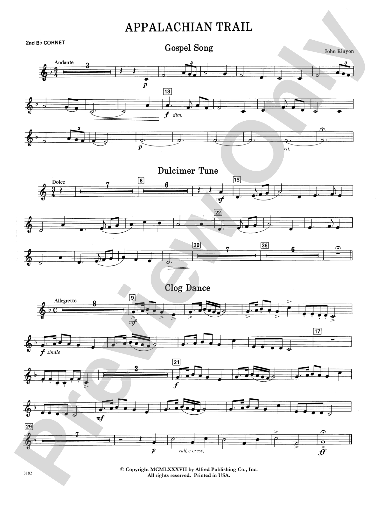 Appalachian Trail: 2nd B-flat Cornet