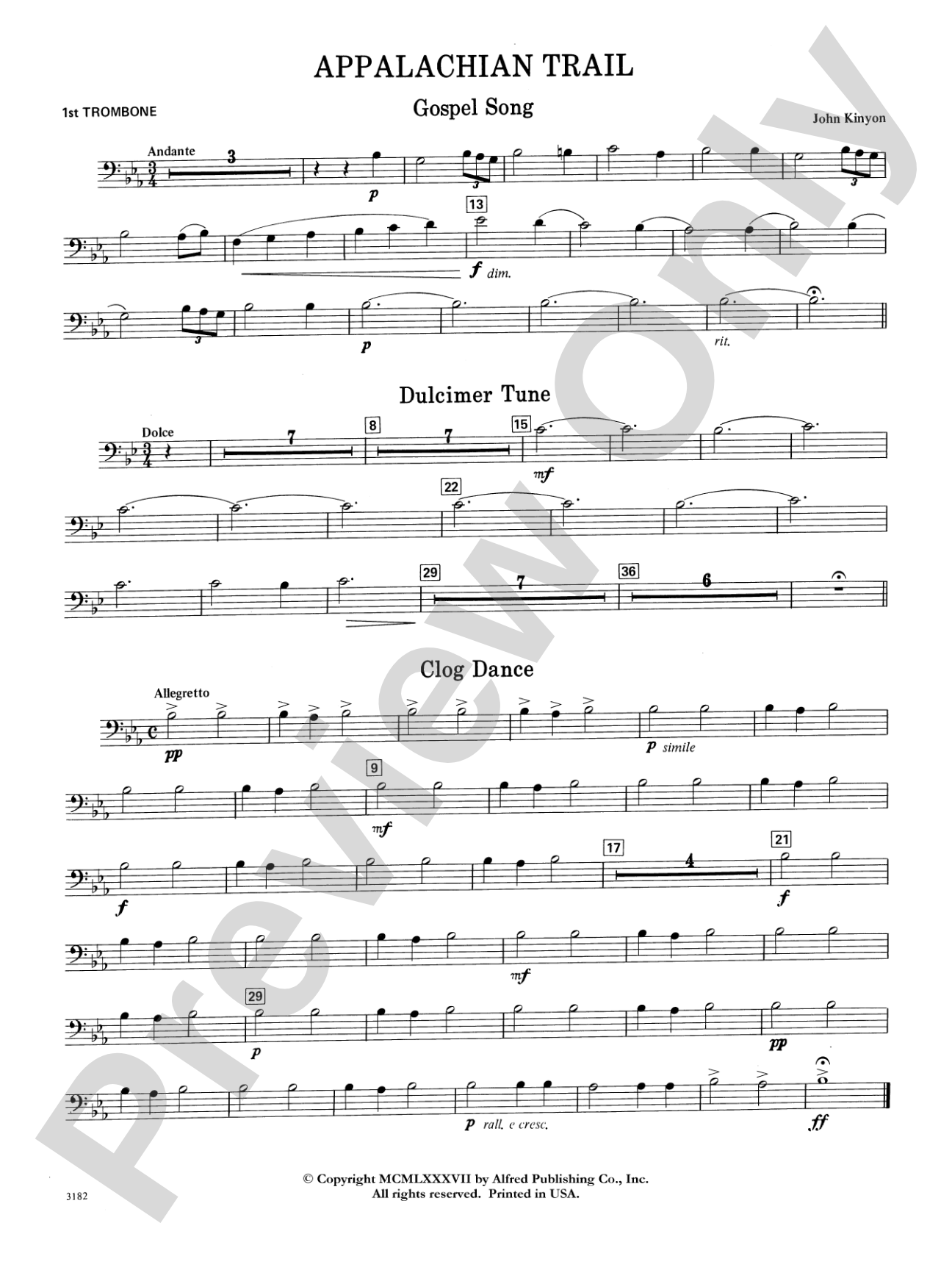 Appalachian Trail: 1st Trombone