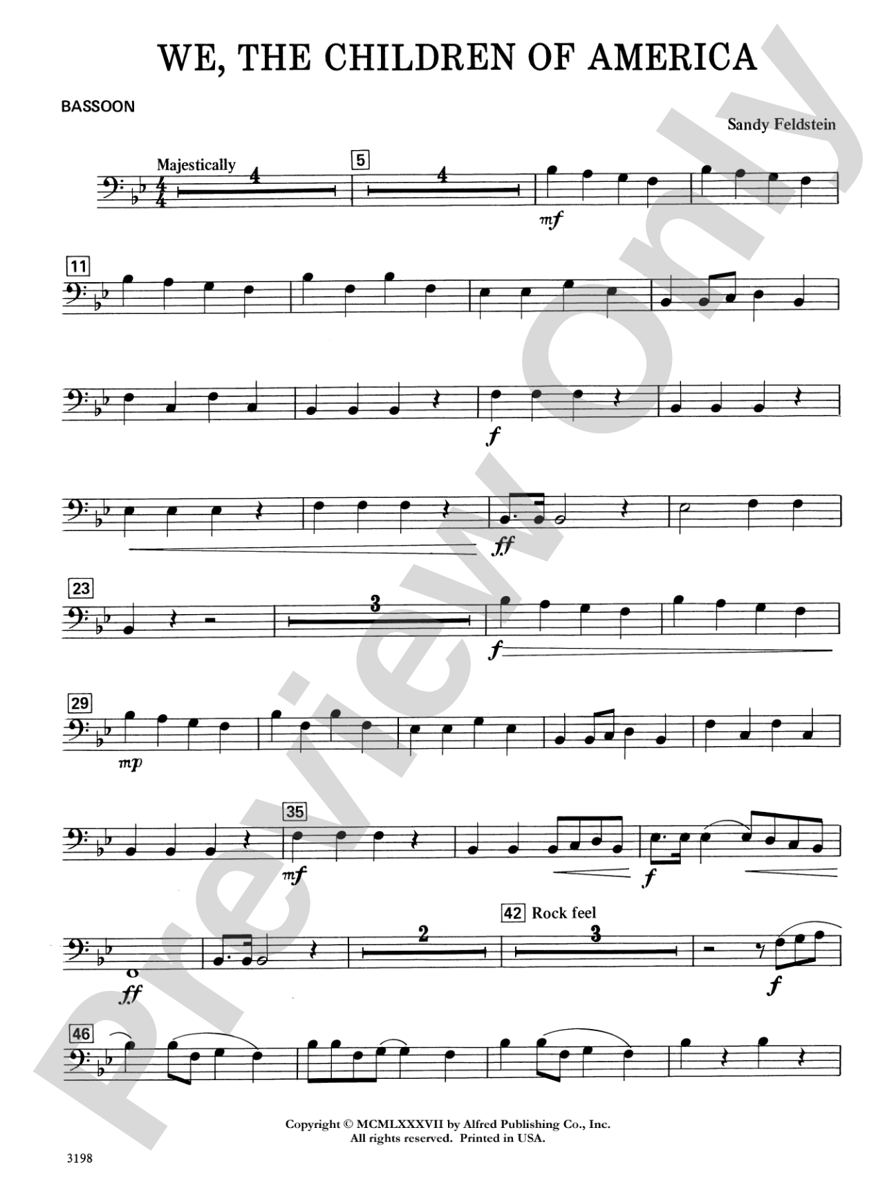 We, the Children of America: Bassoon