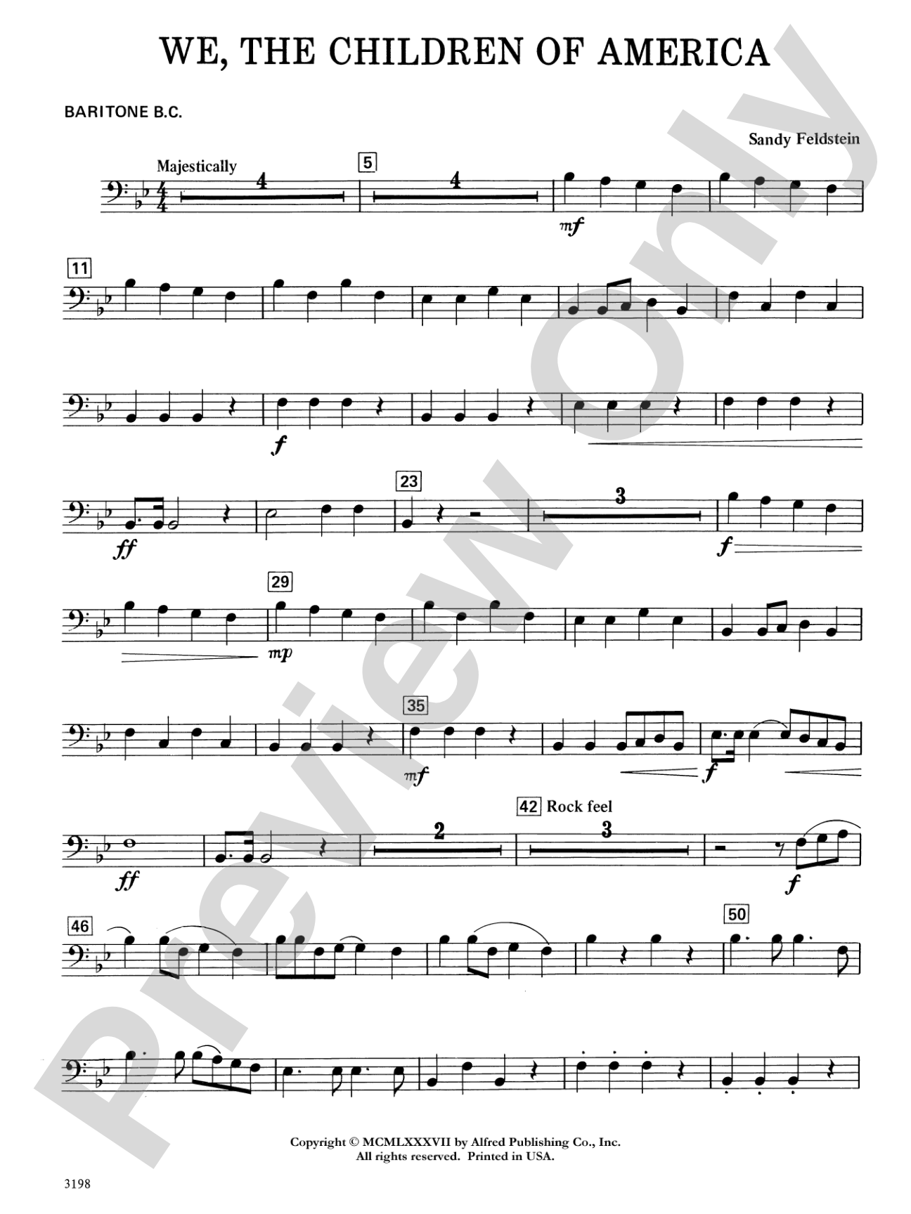 We, the Children of America: Baritone B.C.