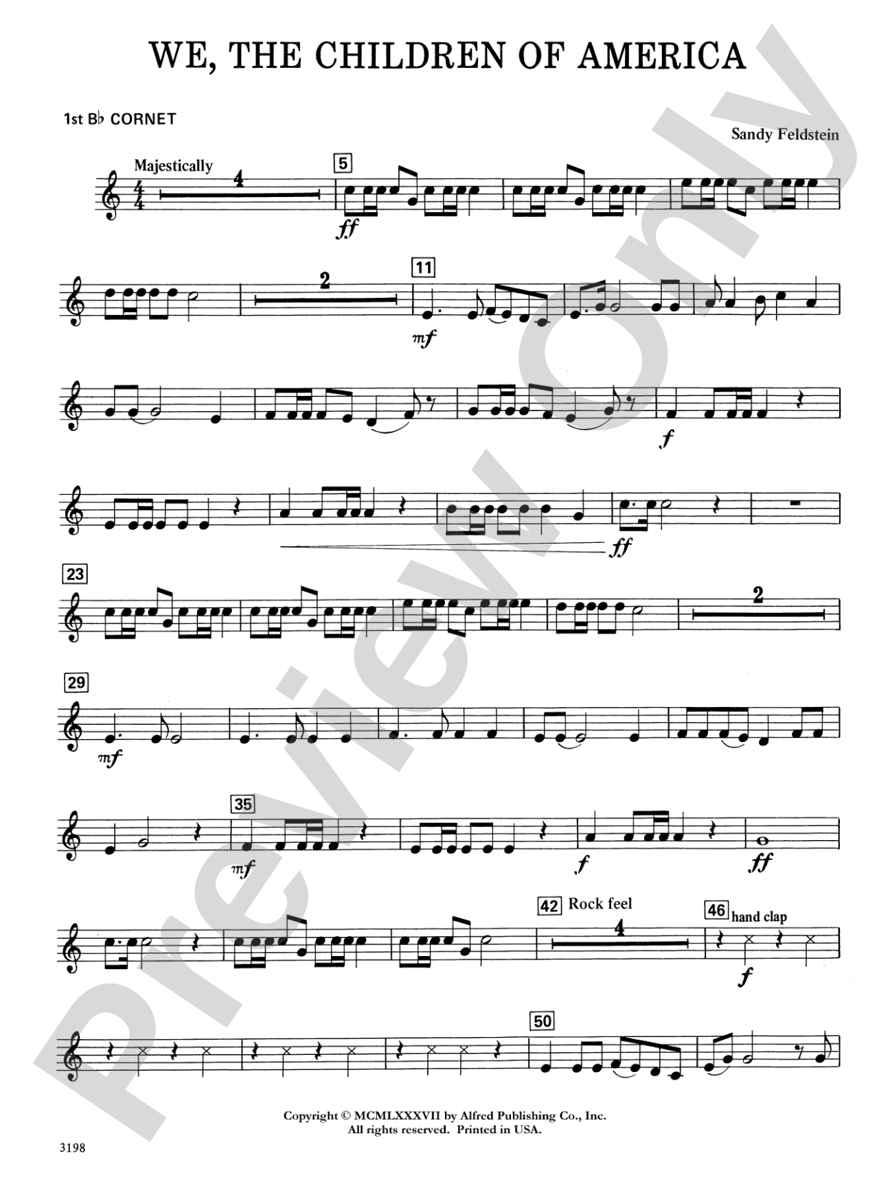 We, the Children of America: 1st B-flat Cornet