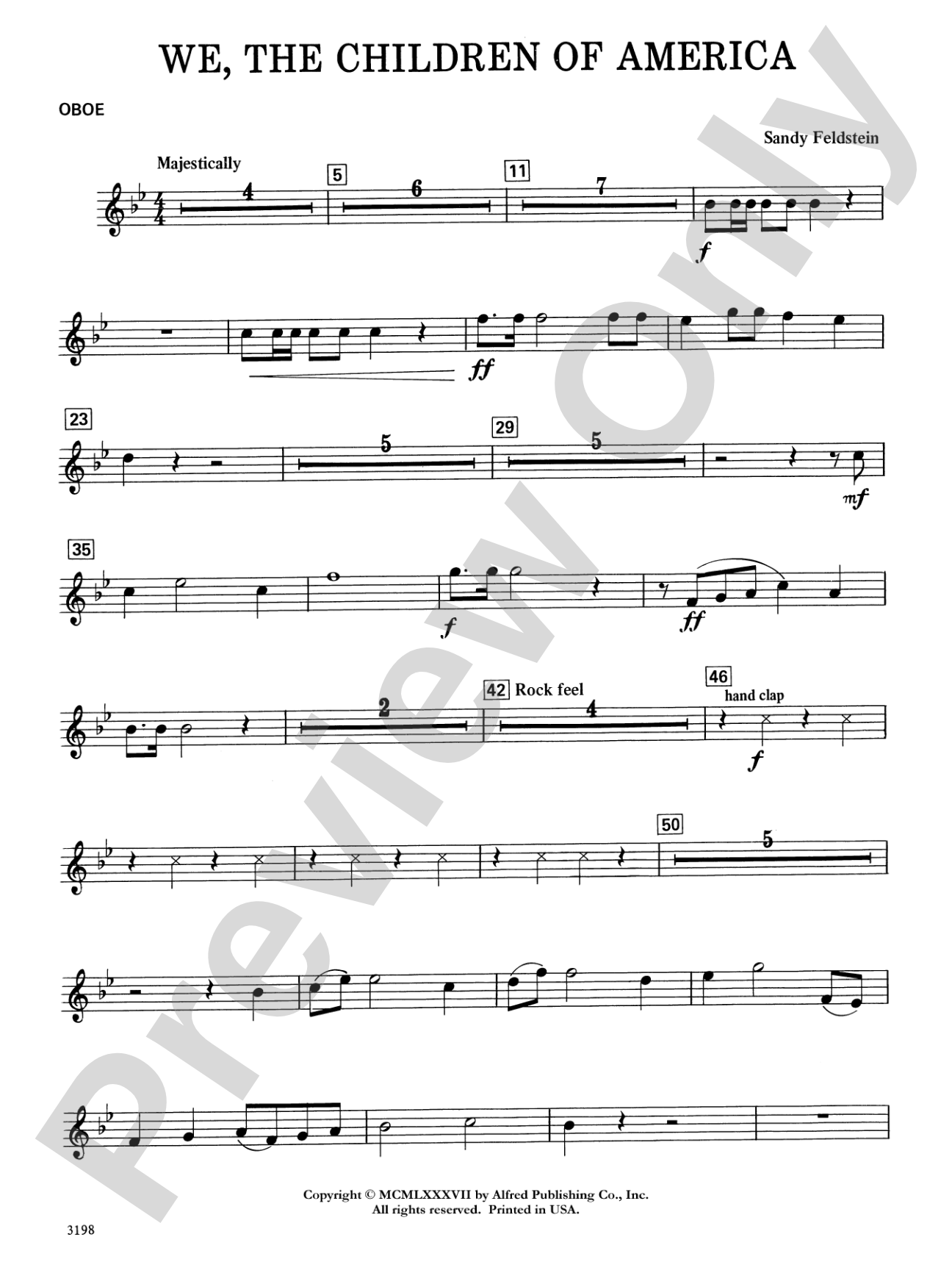 We, the Children of America: Oboe