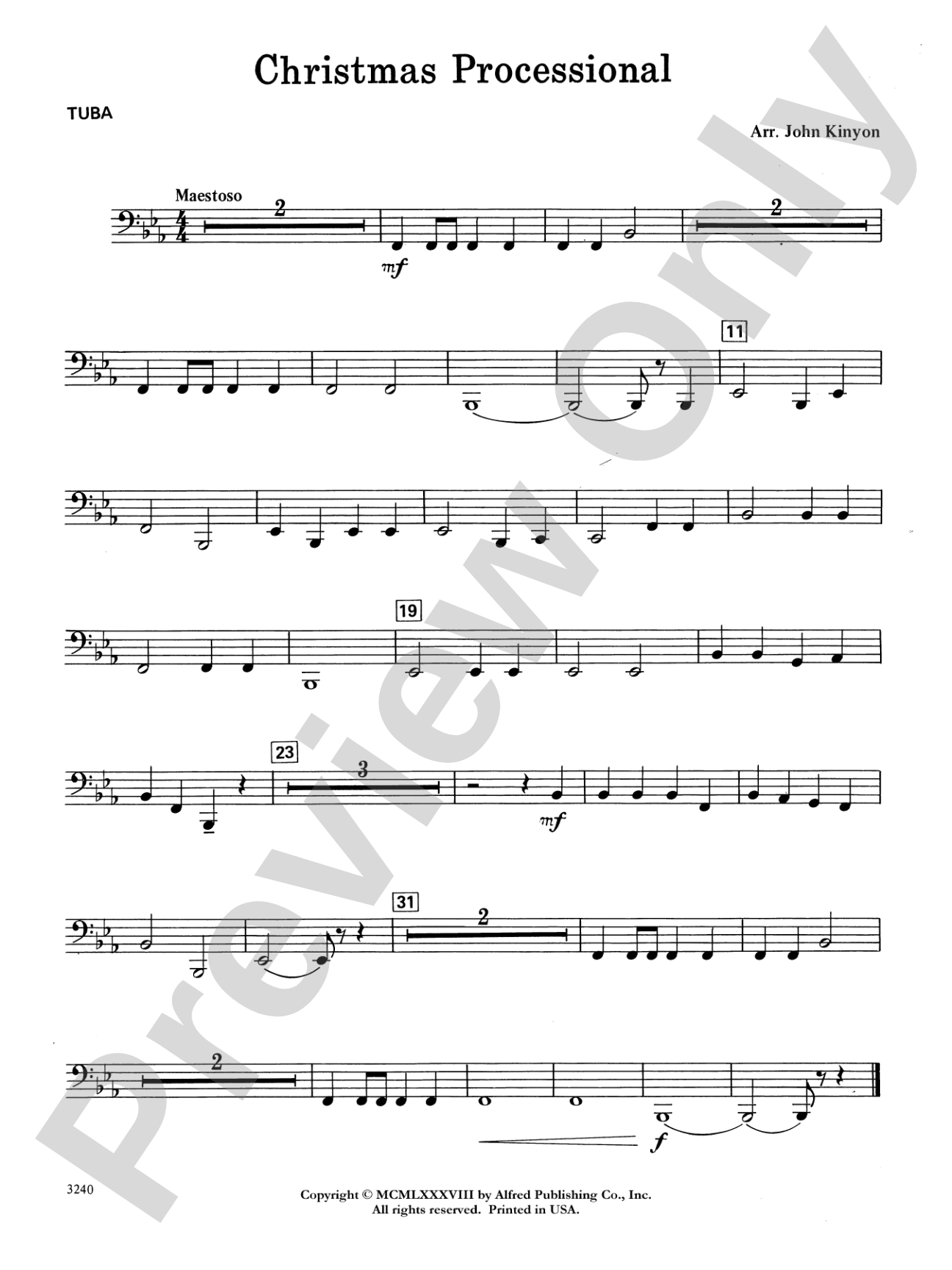 Christmas Processional: Tuba