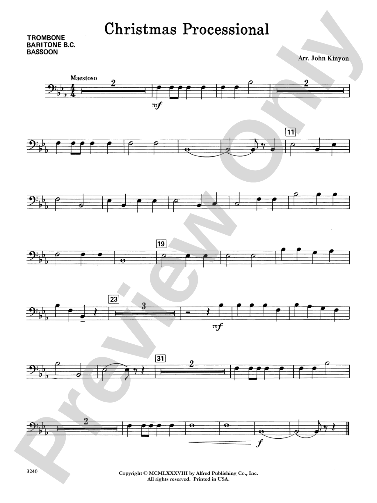 Christmas Processional: 1st Trombone