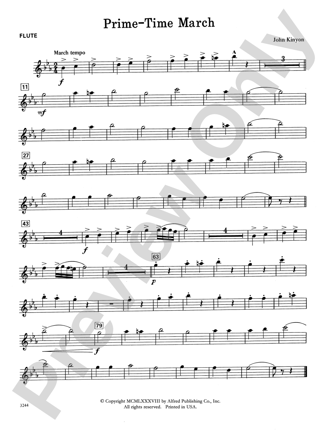 Prime-Time March: Flute