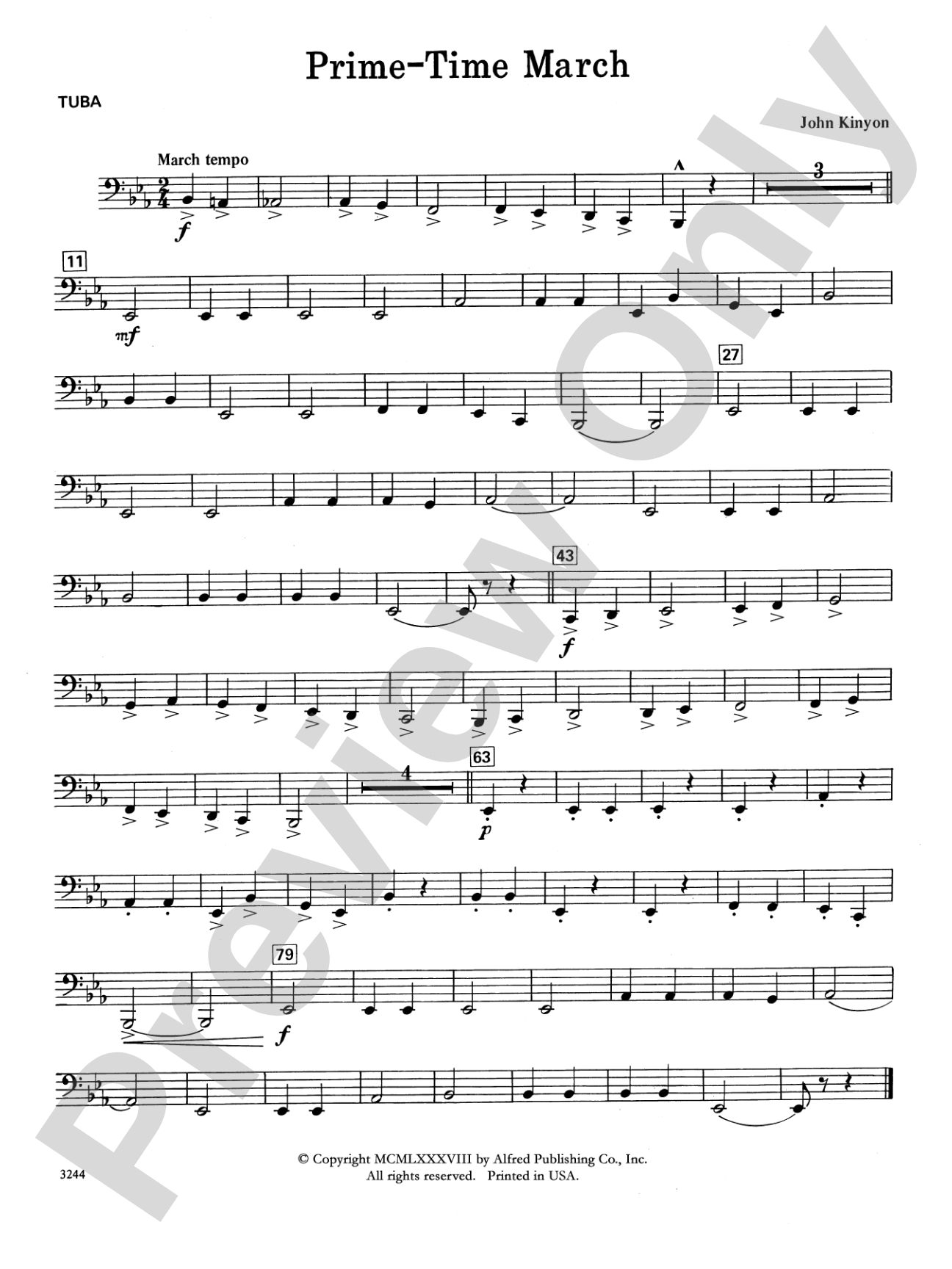 Prime-Time March: Tuba