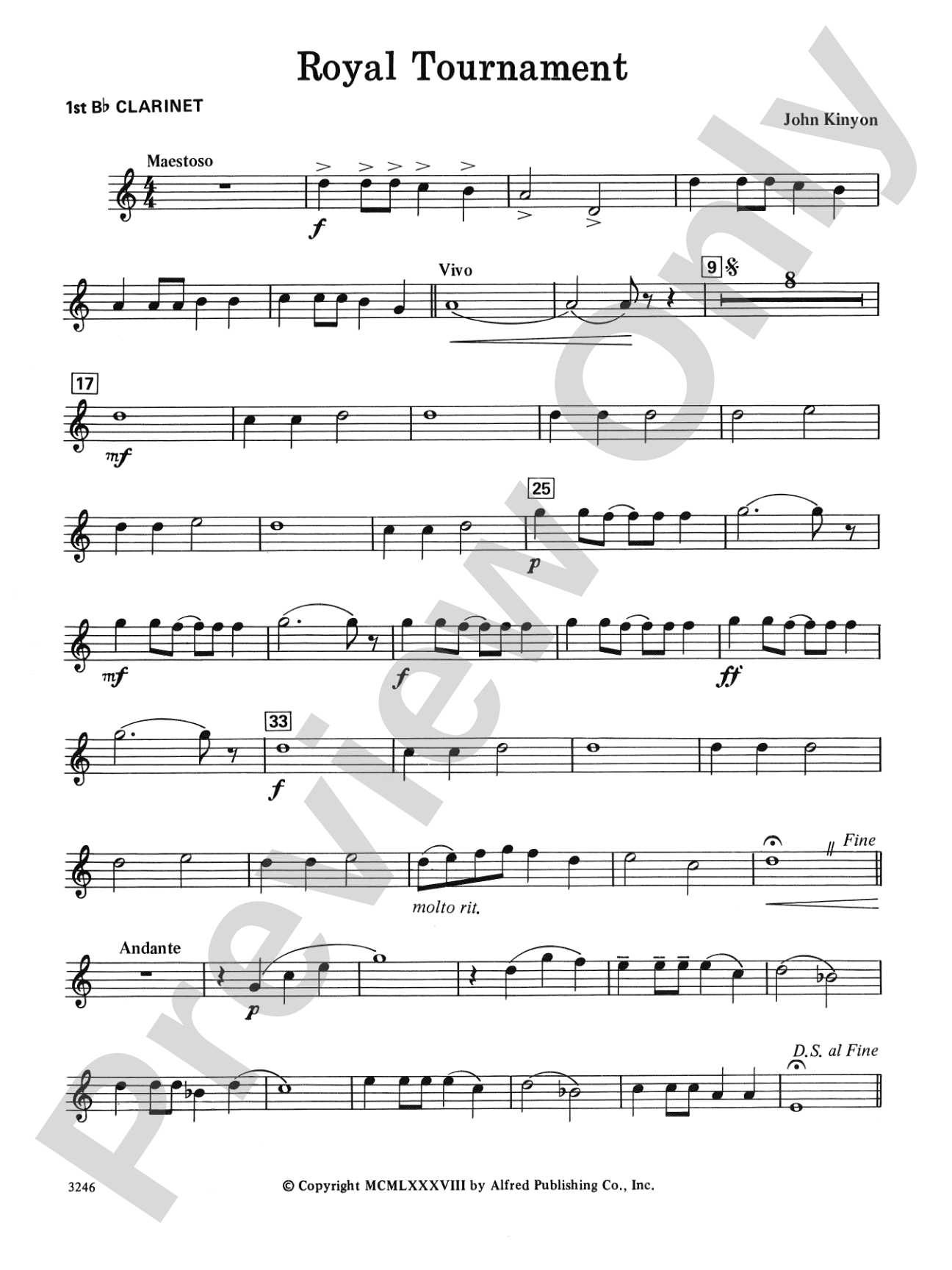 Royal Tournament: 1st B-flat Clarinet