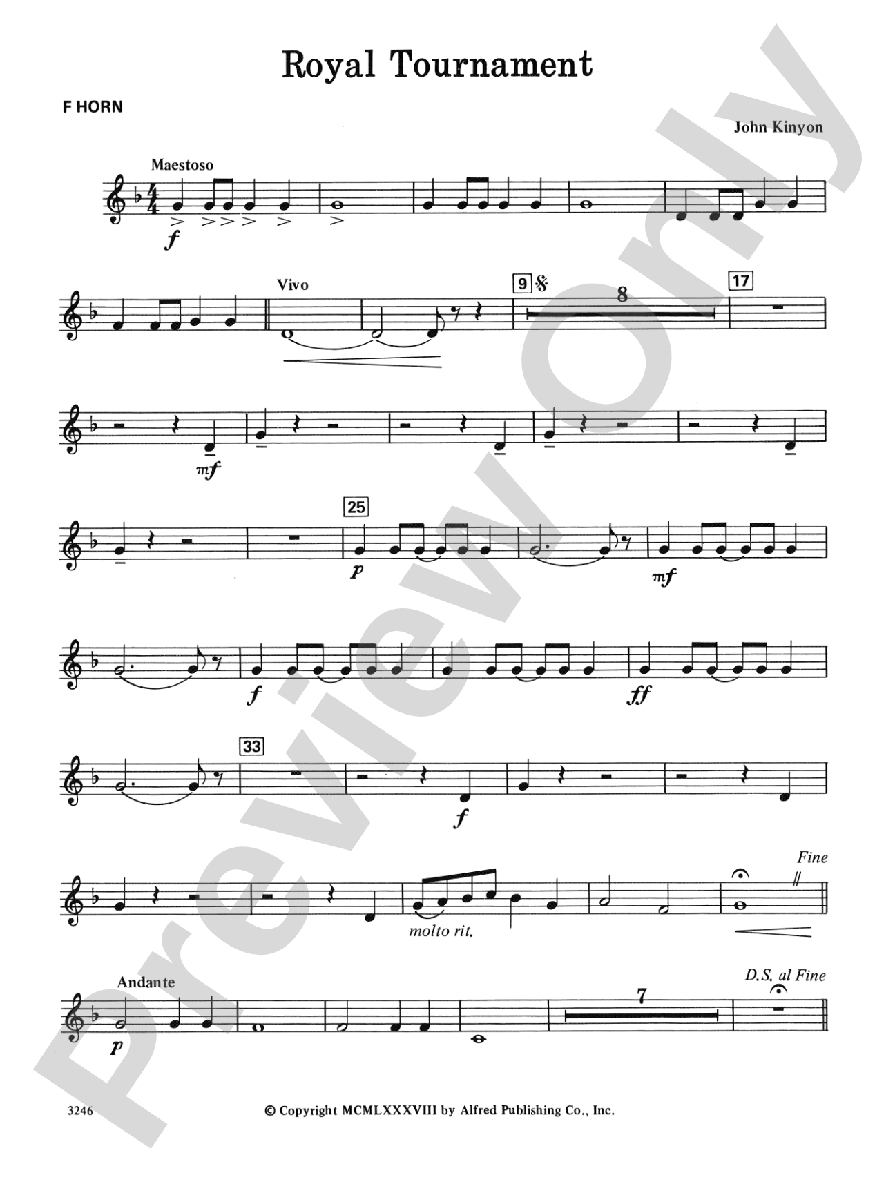 Royal Tournament: 1st F Horn