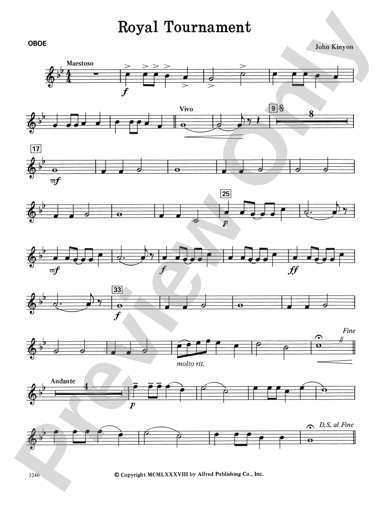 Royal Tournament: Oboe