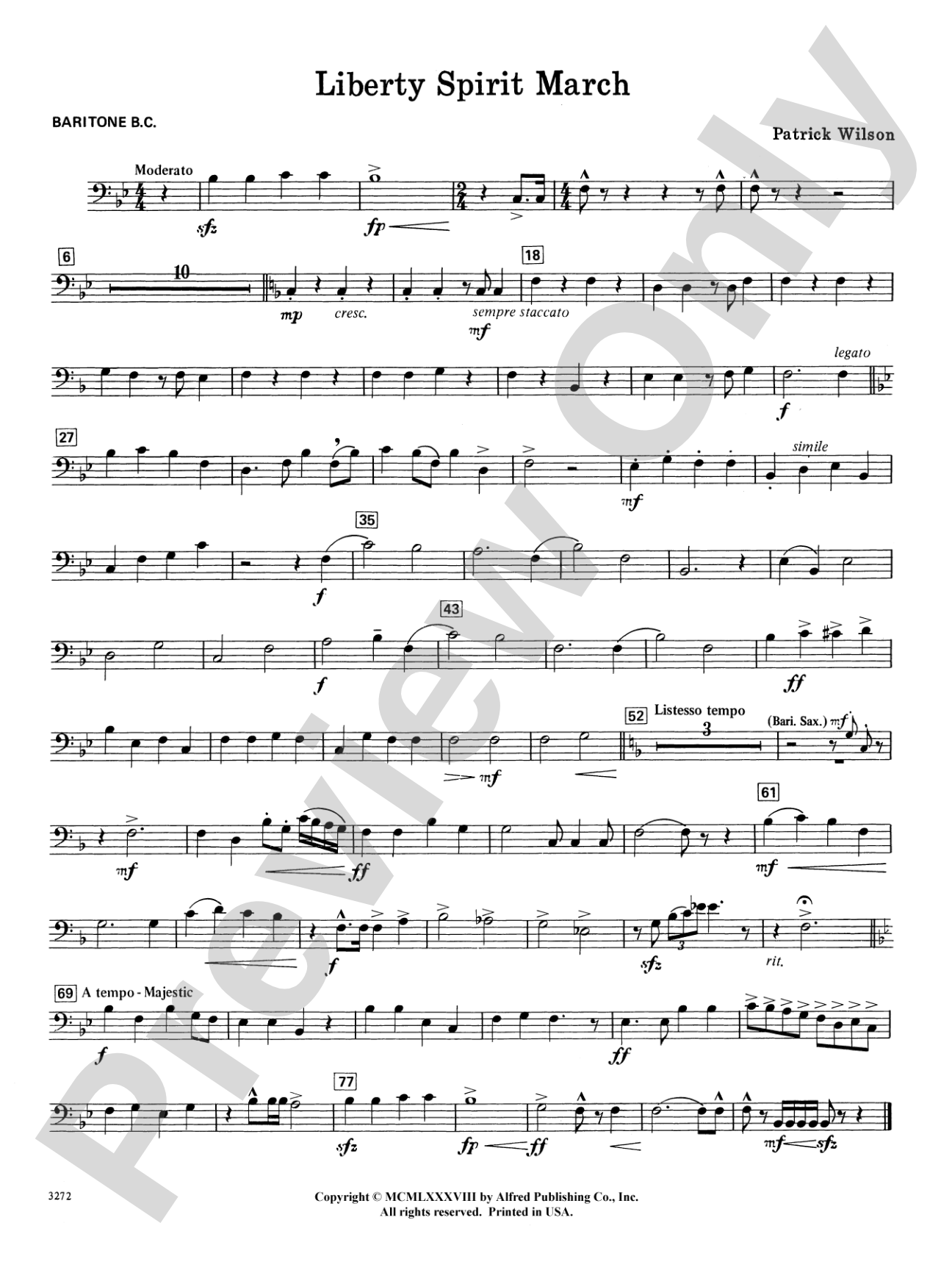 Liberty Spirit March: Baritone B.C.