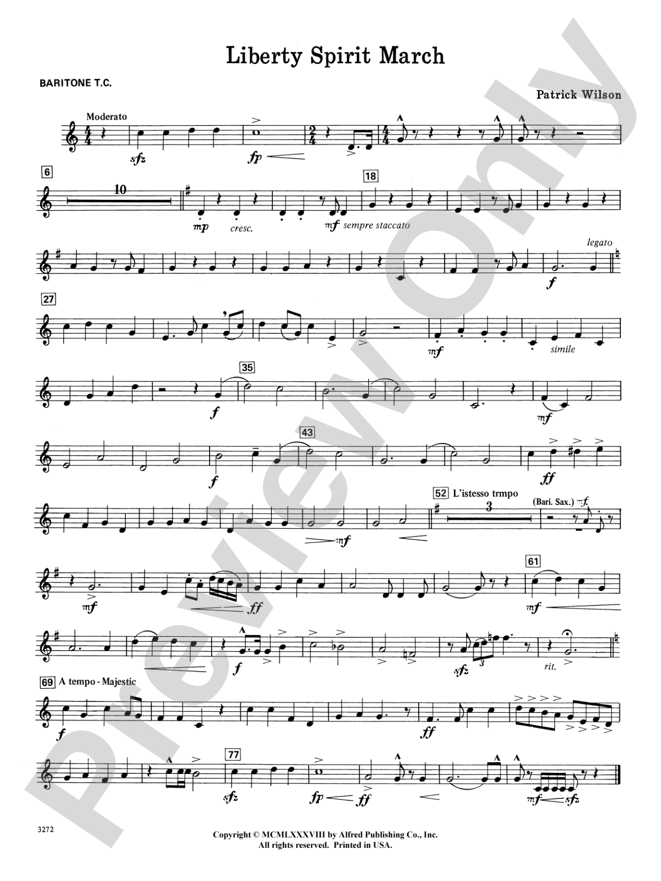 Liberty Spirit March: Baritone T.C.