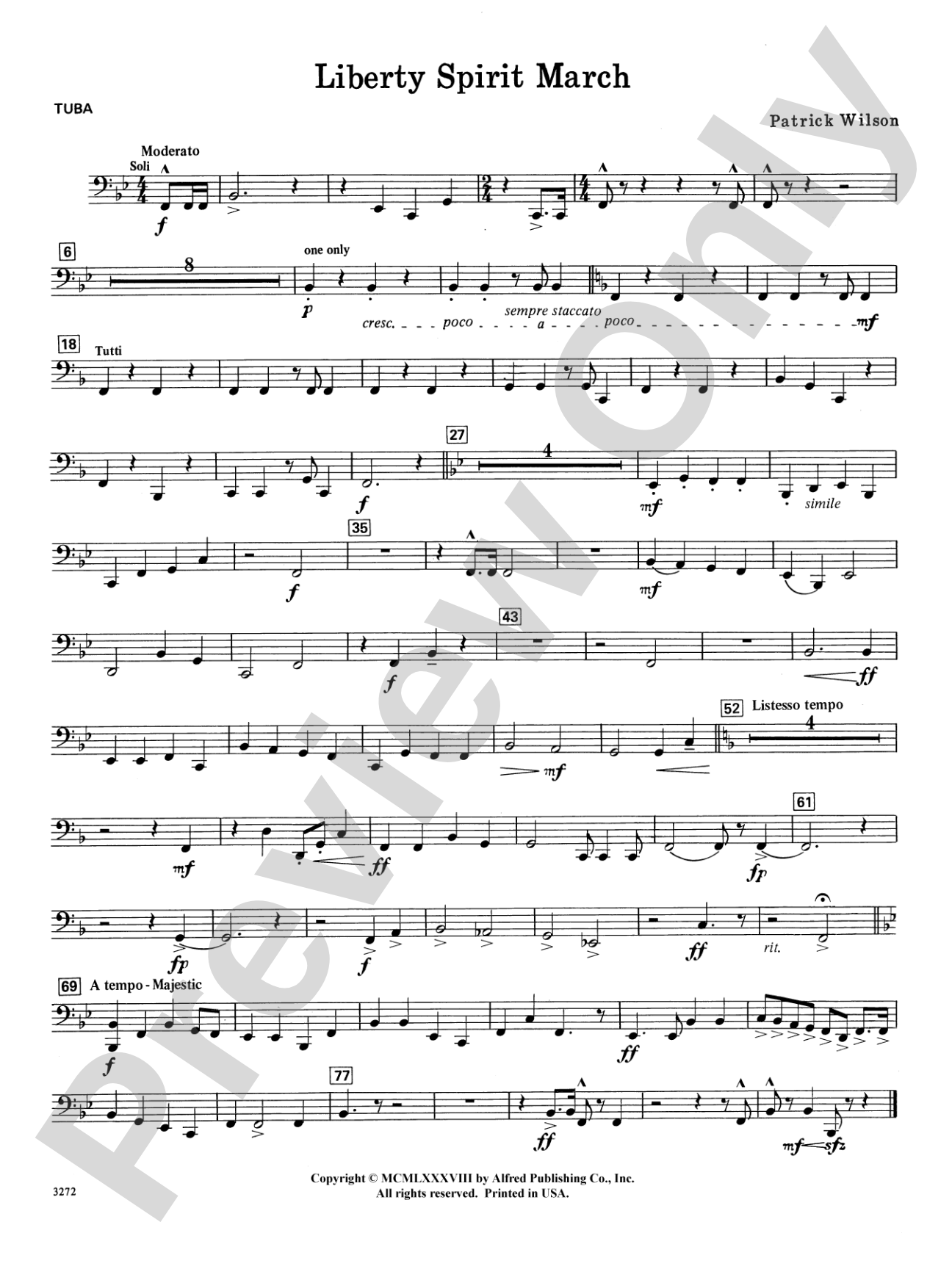 Liberty Spirit March: Tuba