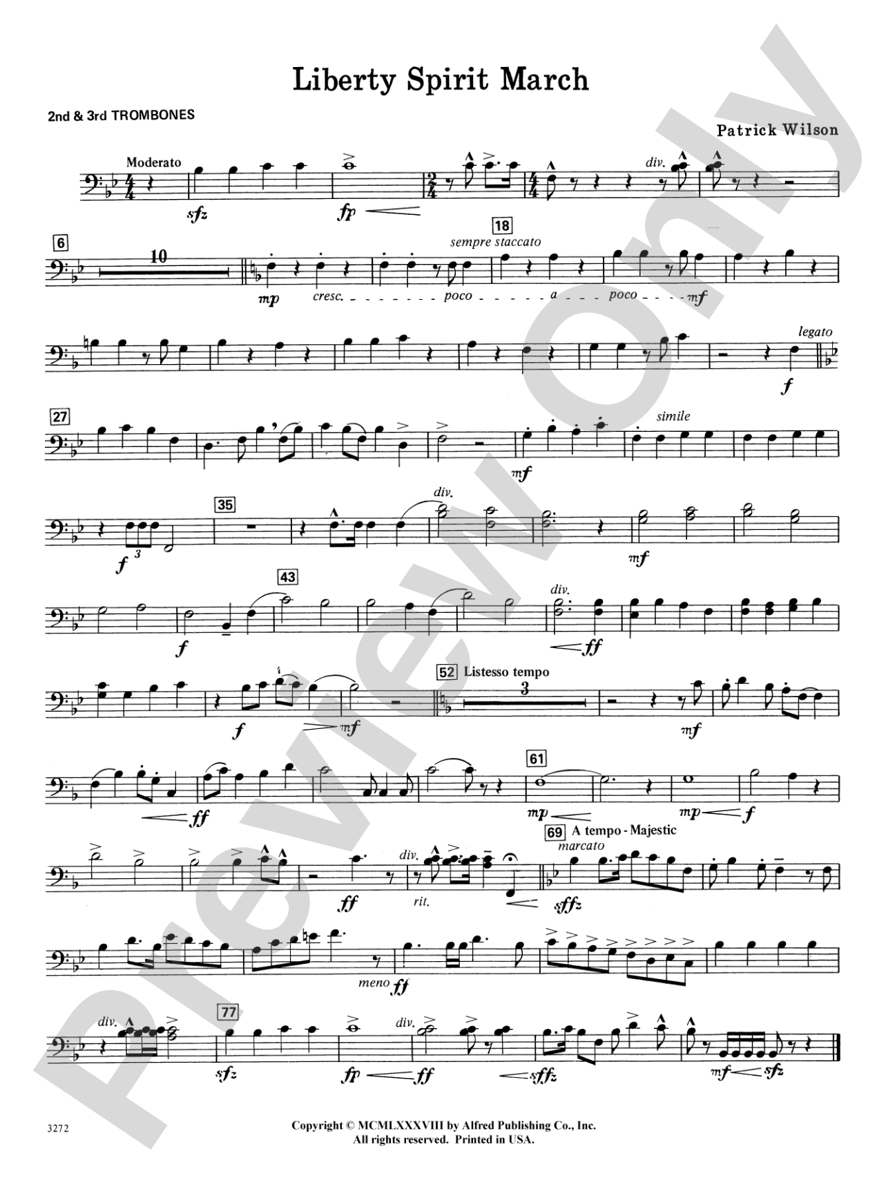 Liberty Spirit March: 2nd Trombone